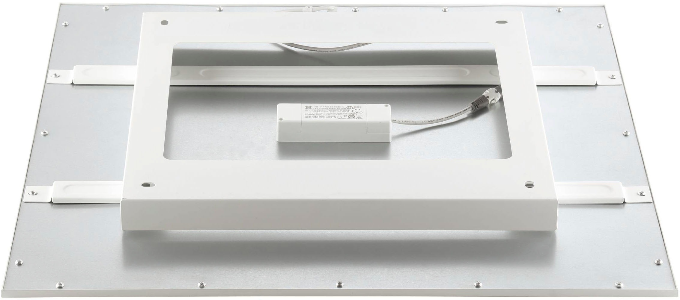 EGLO Deckenleuchte »Salobrena 1 Deckenlampe, Kunststoff und Aluminium, Aufbaulampe, Lampe« LED-Modul 1 Stk. Neutralweiß Deckenlampe, Wohnzimmerlampe, Küchenlampe, Bürolampe  Weiß, Flurlampe