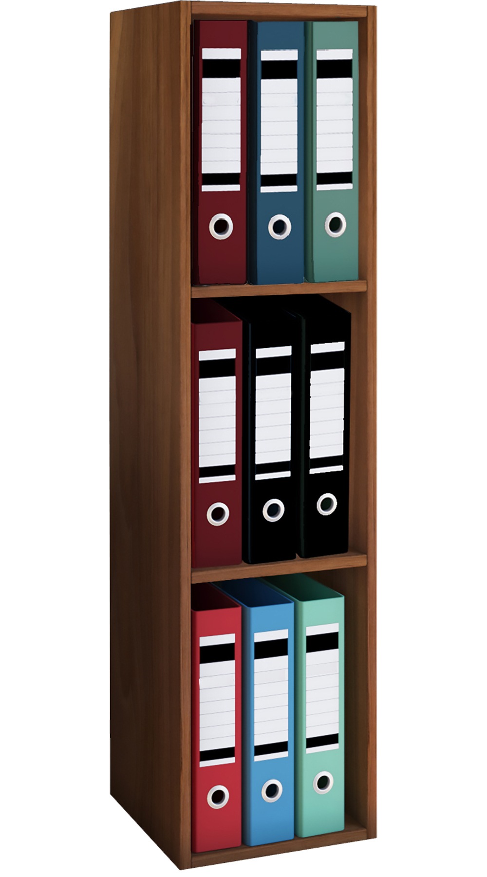 Bücherregal VCMkern, nussbaum, Wohnzimmer, Regale, "Holz Büro Regal Bücher Ordner Aktenregal Offas 3f"