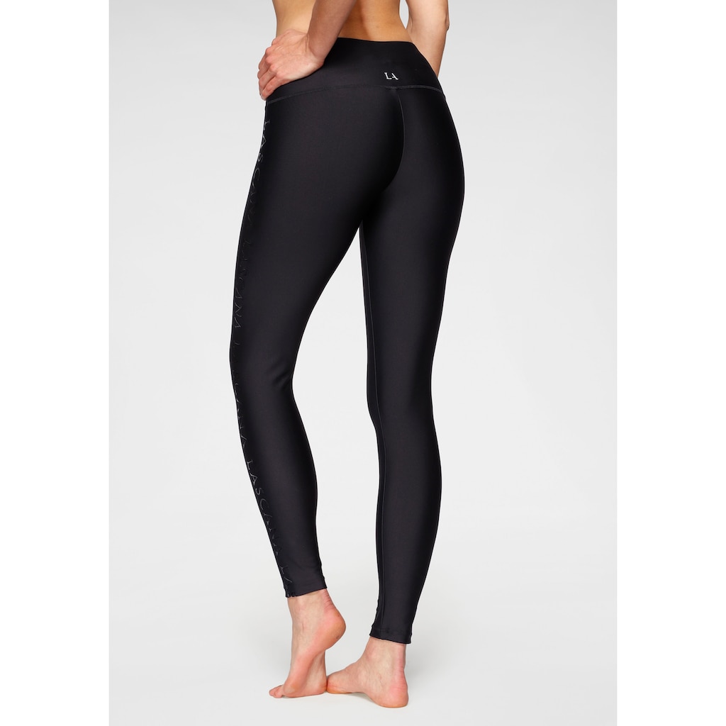 LASCANA ACTIVE Leggings, mit glänzendem Logoschriftzug