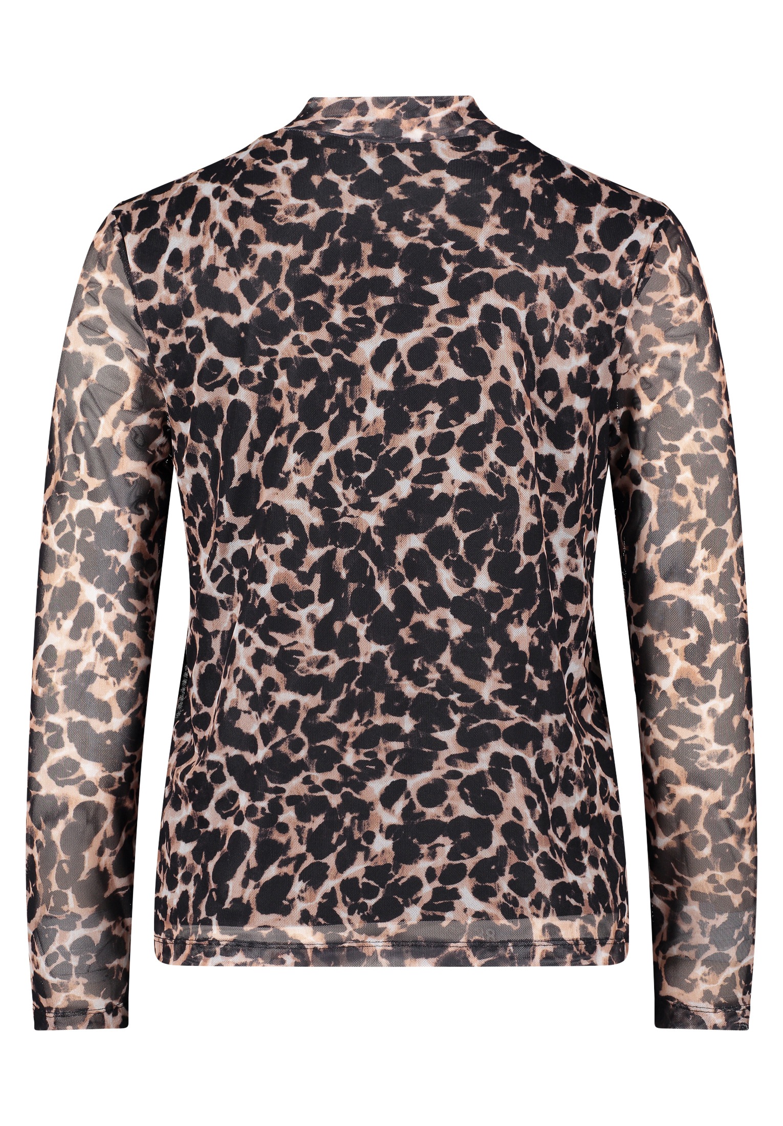 Betty&Co Kurzarmshirt »Betty & Co Leicht transparentes Shirt mit Stehkragen«, (1 tlg.), Druck