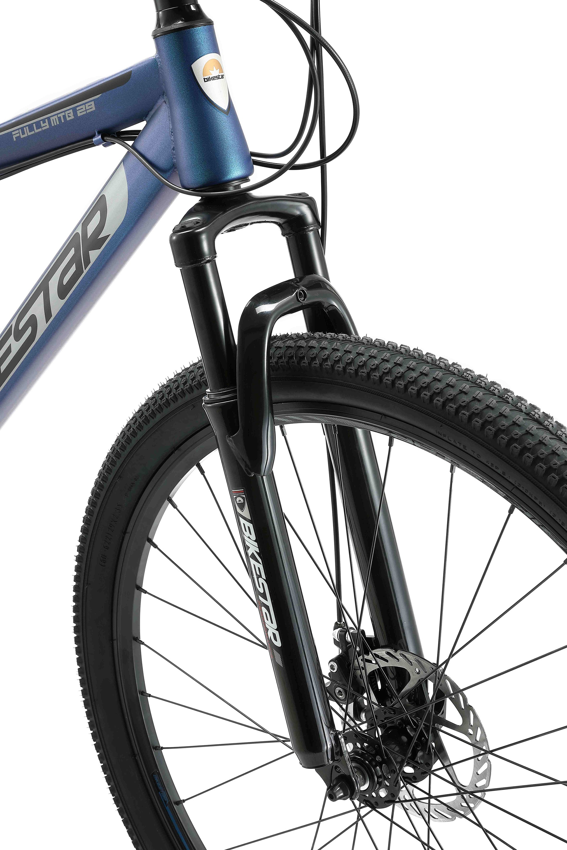 Bikestar Mountainbike, 21 Gang, Shimano, RD-TY300 Schaltwerk, Kettenschaltung, für Damen und Herren, Kettenschaltung