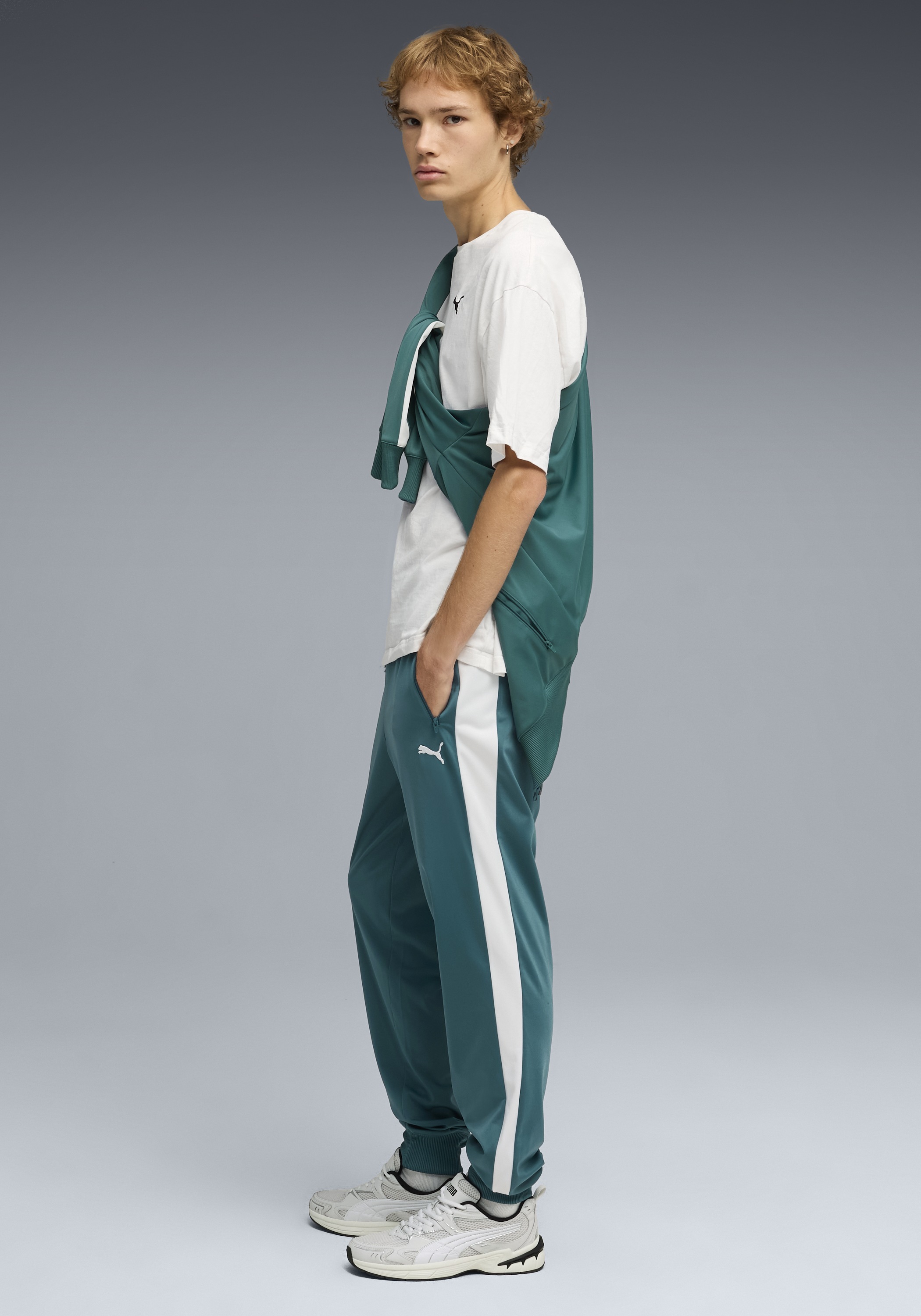 Thumbnail - PUMA Trainingshose "T7 FOUNDATION CL POLY KNITTED PANTS" sportlicher Stil, für vielseitige Sportmode, Regular Fit