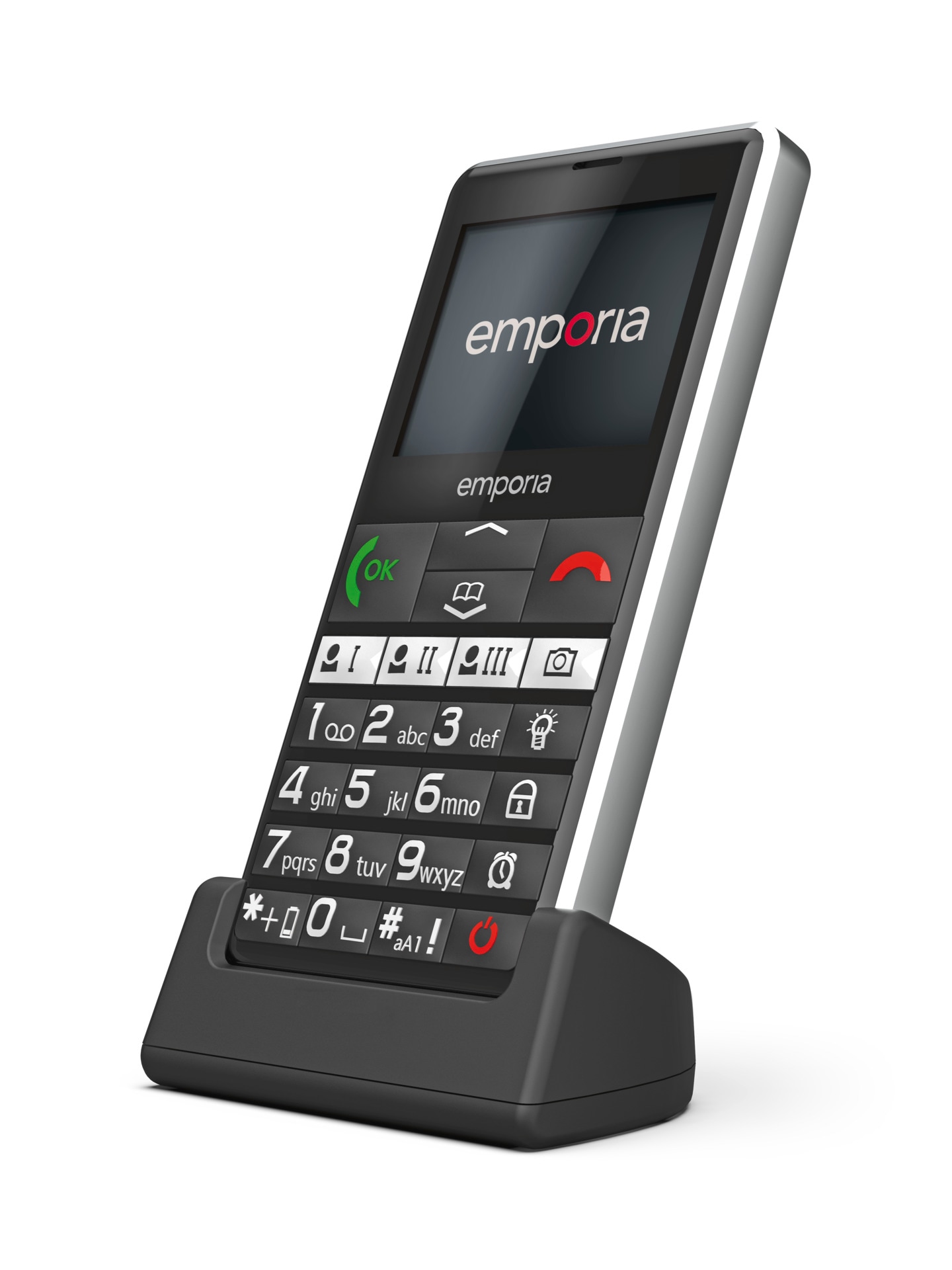 Emporia Handy »PURE-LTE«, Schwarz, 4G, IP54, hörgerätekompatibel, Direkttasten, 2 MP Kamera