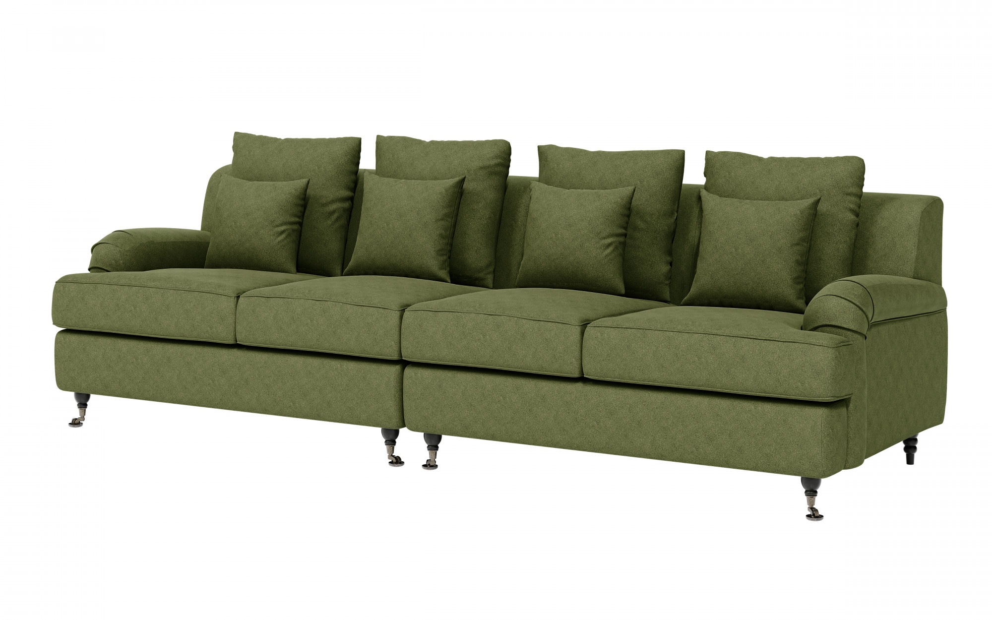 Guido Maria Kretschmer Home&Living Big-Sofa »NORIN«, zwei Fußarten: vorne - Rollen, hinten - Holzfüße
