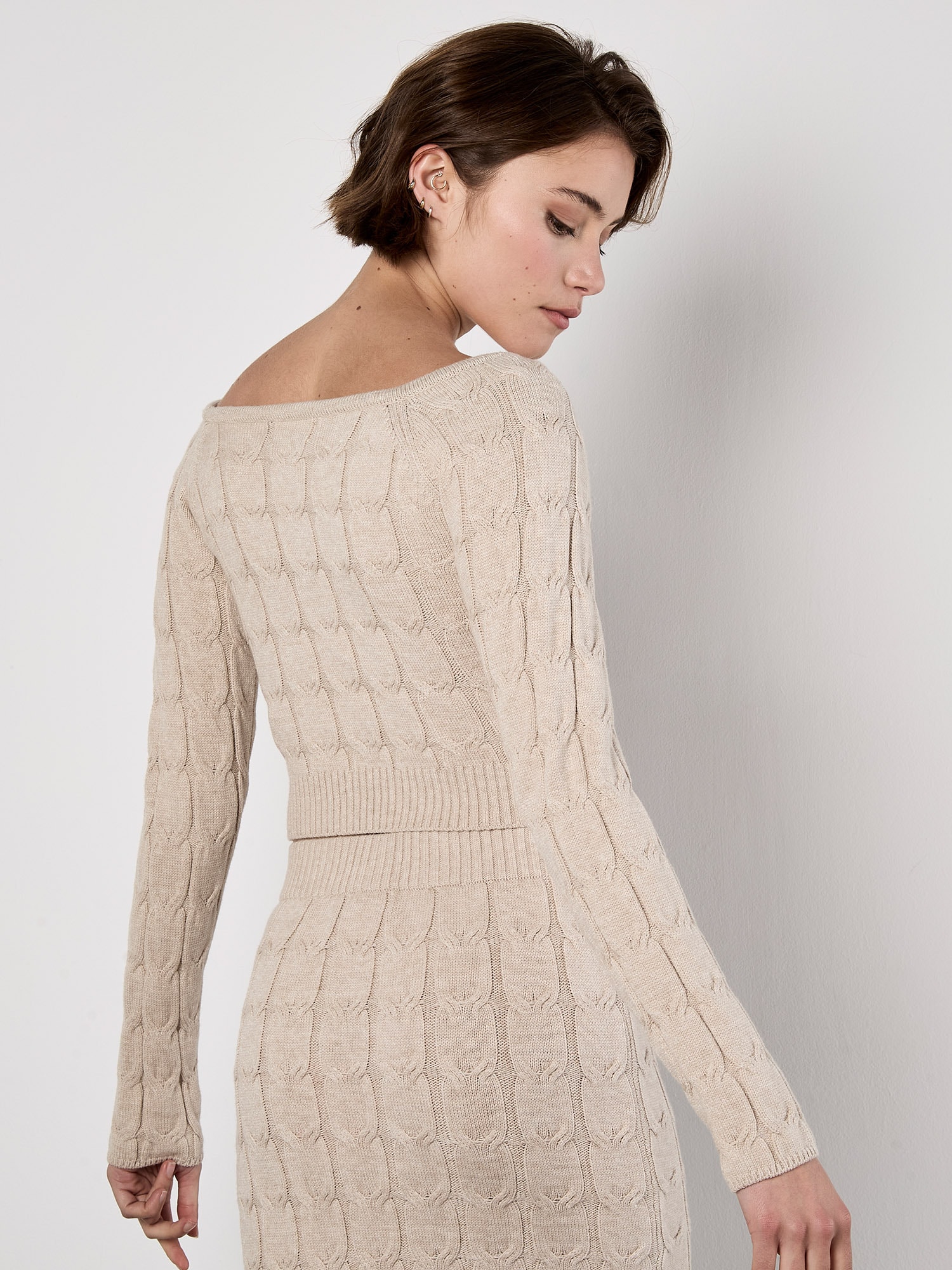 Apricot Strickpullover »Cropped Pullover« mit Zopfmuster