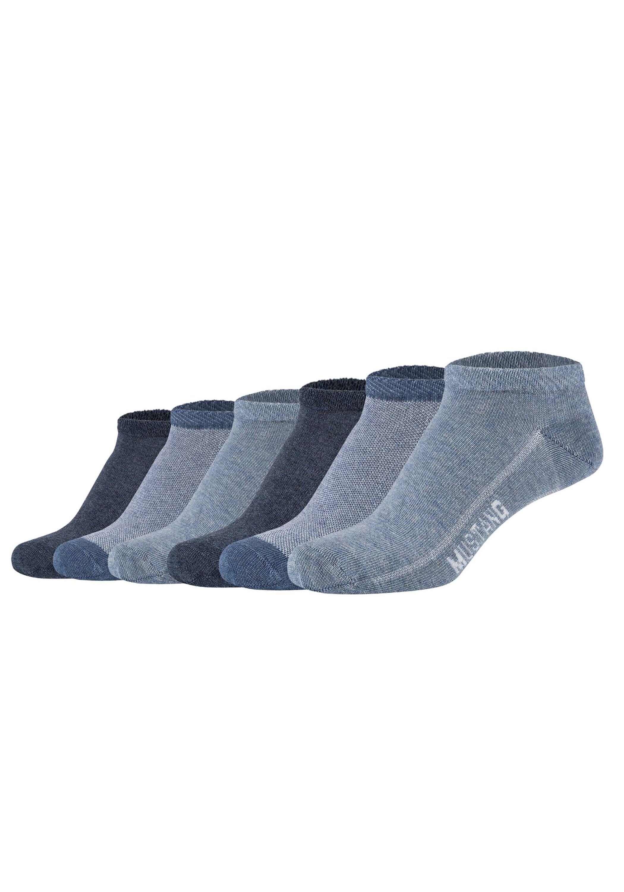 MUSTANG Sneakersocken "Socken Casual Organic Cotton Sneaker 6-Pack 6er Pack" 6 Paar tlg.
