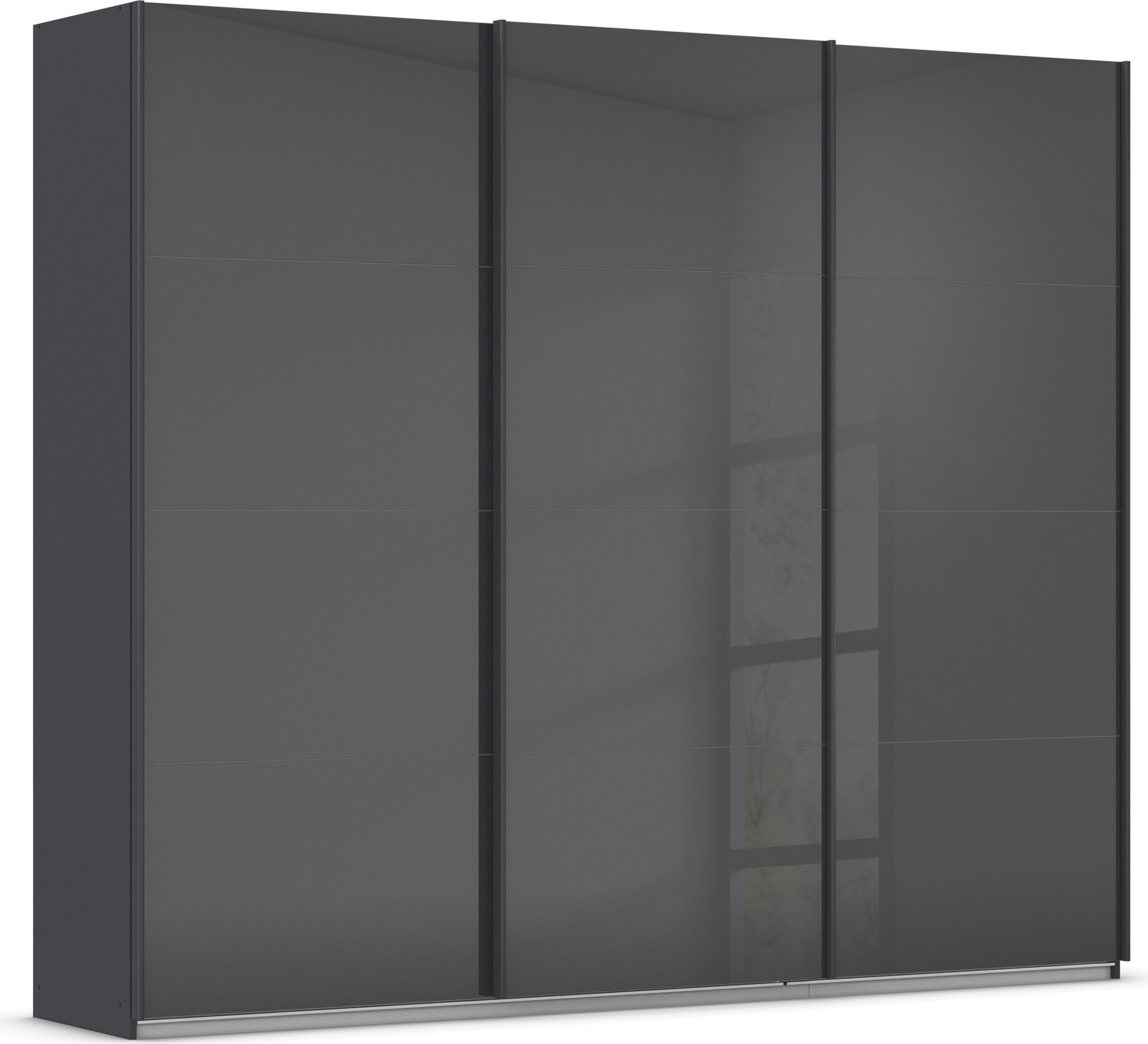 OTTO home Schwebetürenschrank "Kleiderschrank Schrank Garderobe AGORDO mit Glasfront" Breiten 203/271/315/360 cm, Höhen 210/229 cm, durchdachte Innenausstattung, in 4 Breiten und 2 Höhen MADE IN GERMANY