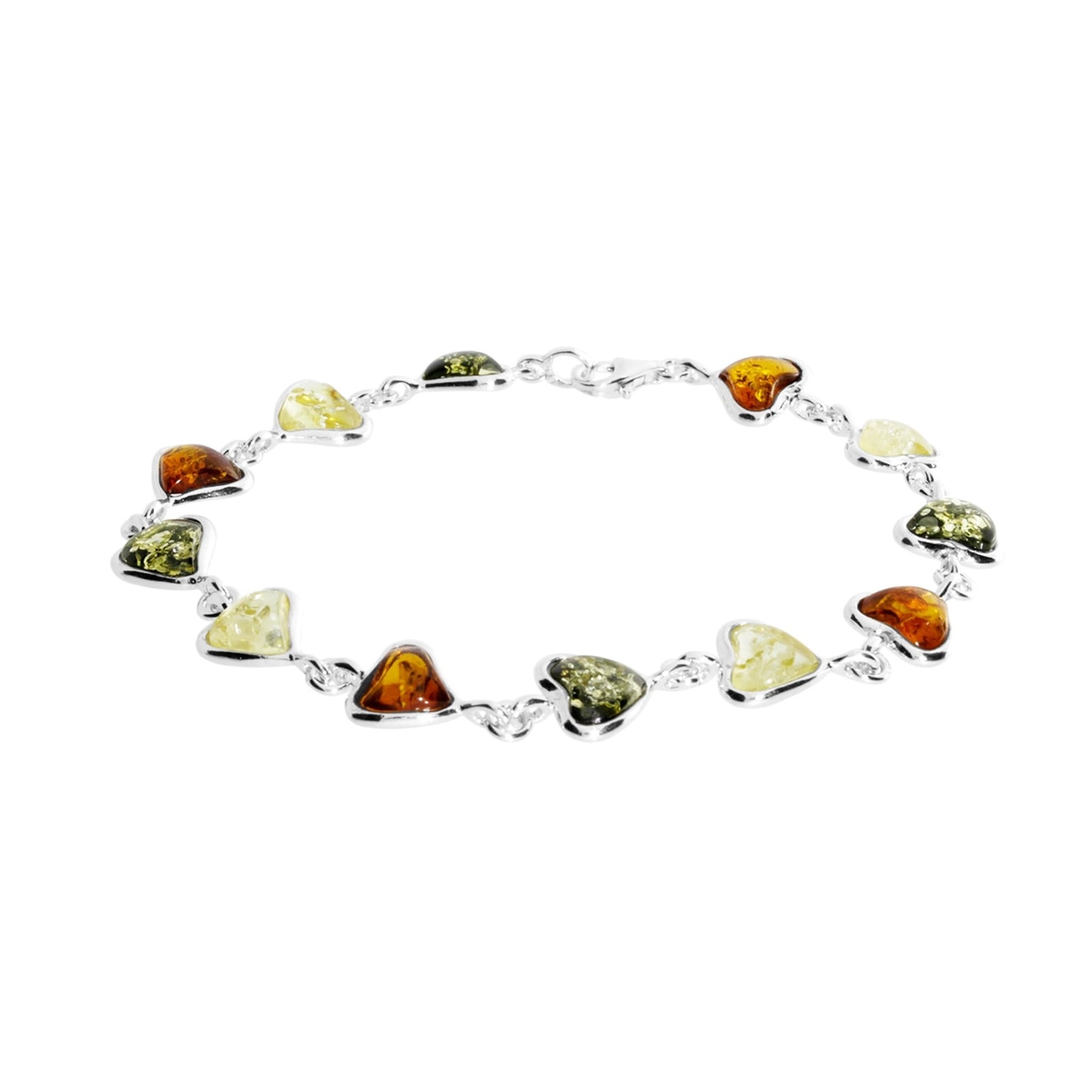 OSTSEE-SCHMUCK Armband »- Herz - Silber 925/000 - Bernstein«