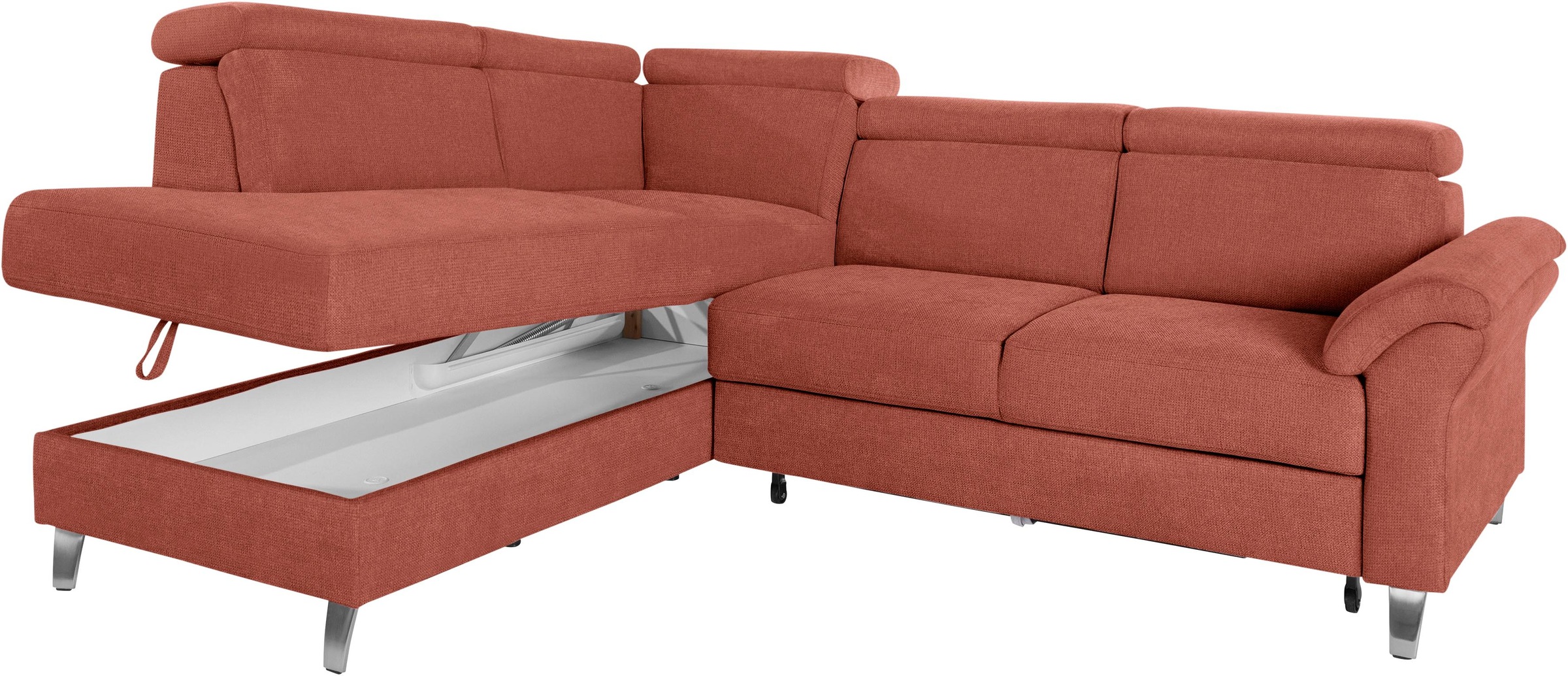 sit&more Ecksofa, inklusive Kopfteilverstellung, wahlweise mit Bettfunktion und Bettkasten