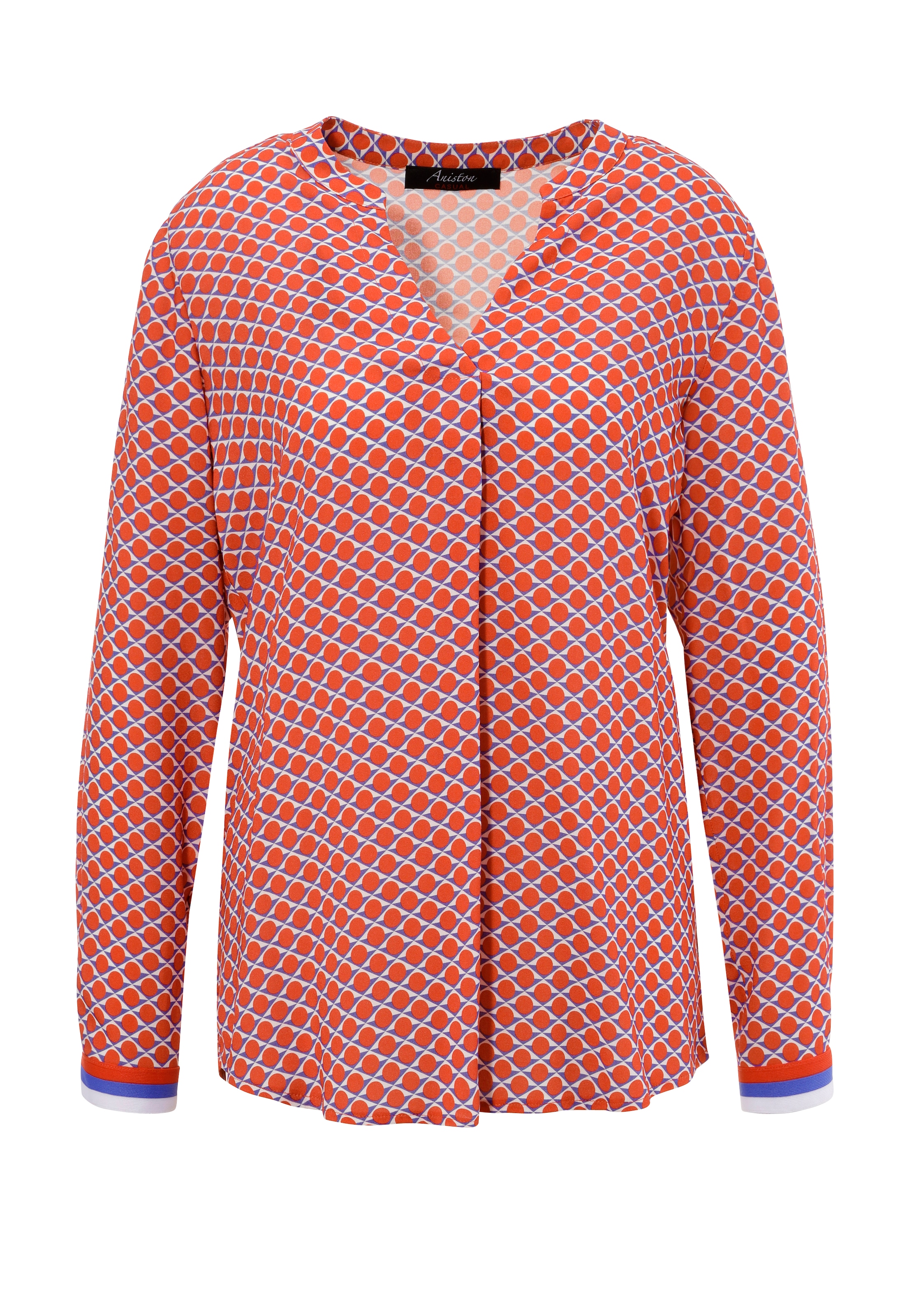 Aniston CASUAL Schlupfbluse, mit interessanten, grafischen Druck - NEUE KOLLEKTION