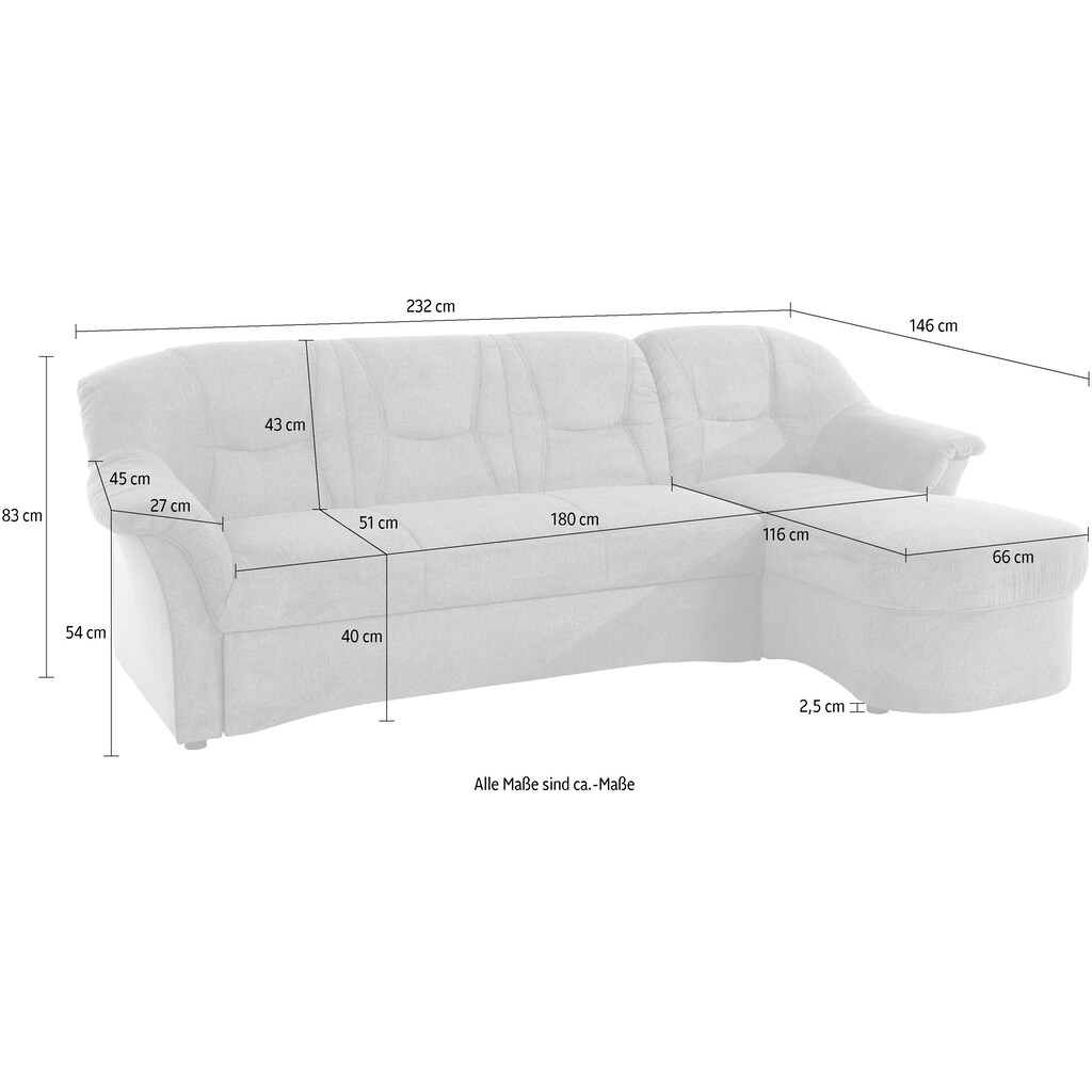 DOMO collection Ecksofa »Sarafina L-Form«