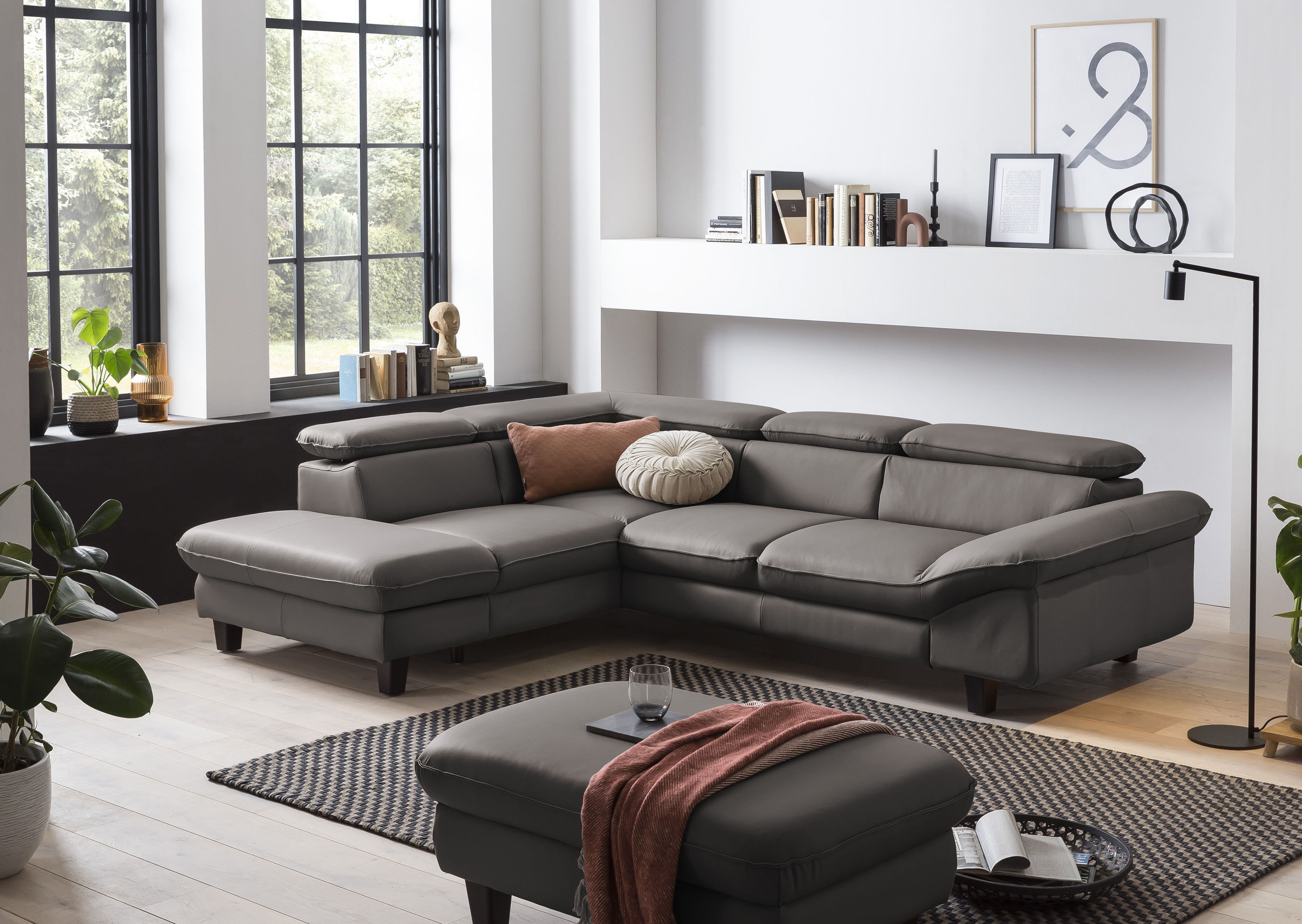 Home affaire Ecksofa "Pilot L-Form" mit Kopfteilverstellung, wahlweise mit Schlaffunktion & Bettkasten