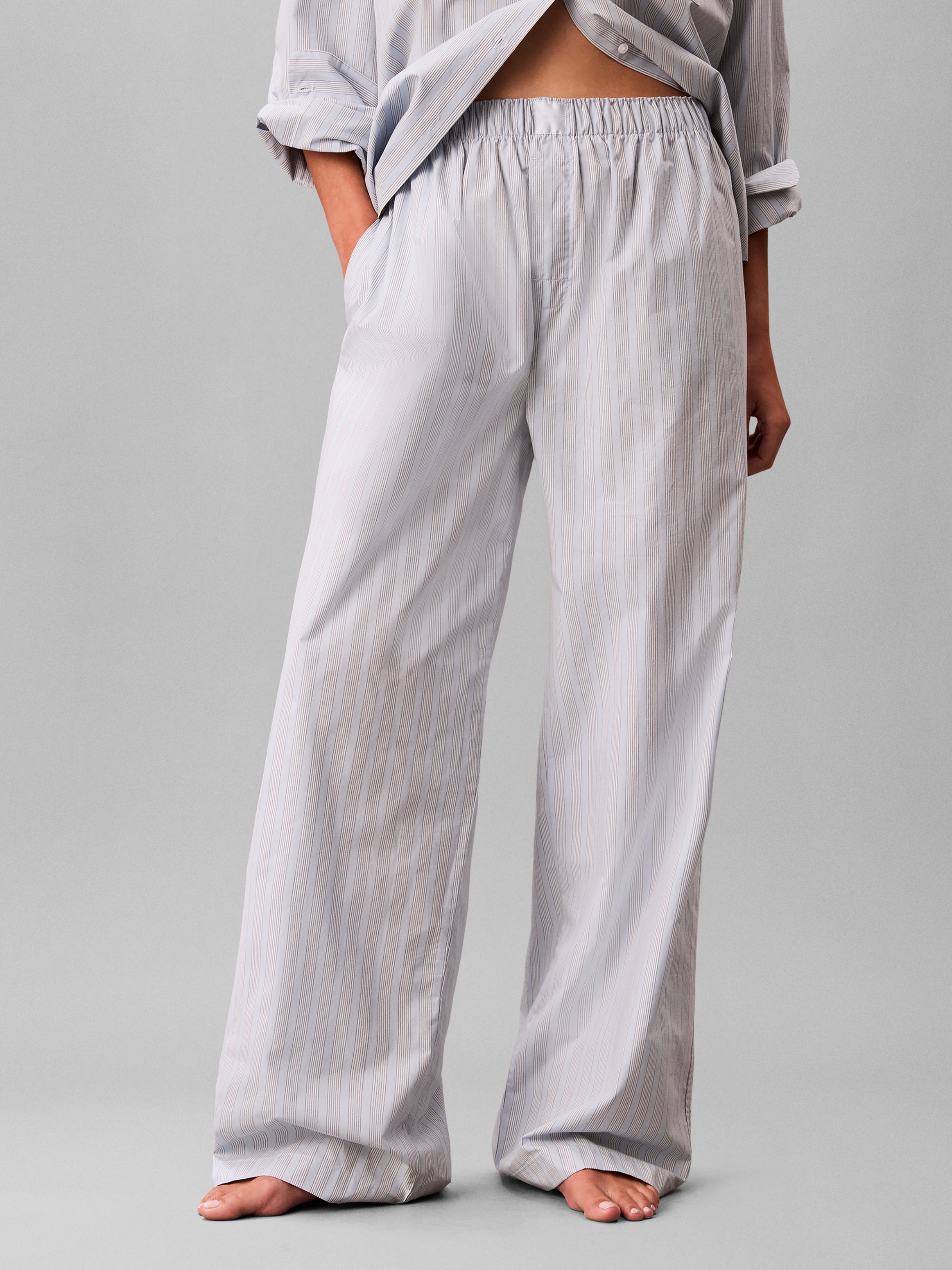 Calvin Klein Underwear Pyjamahose "COVERED WB POPLIN PANT" aus Baumwoll-Popeline