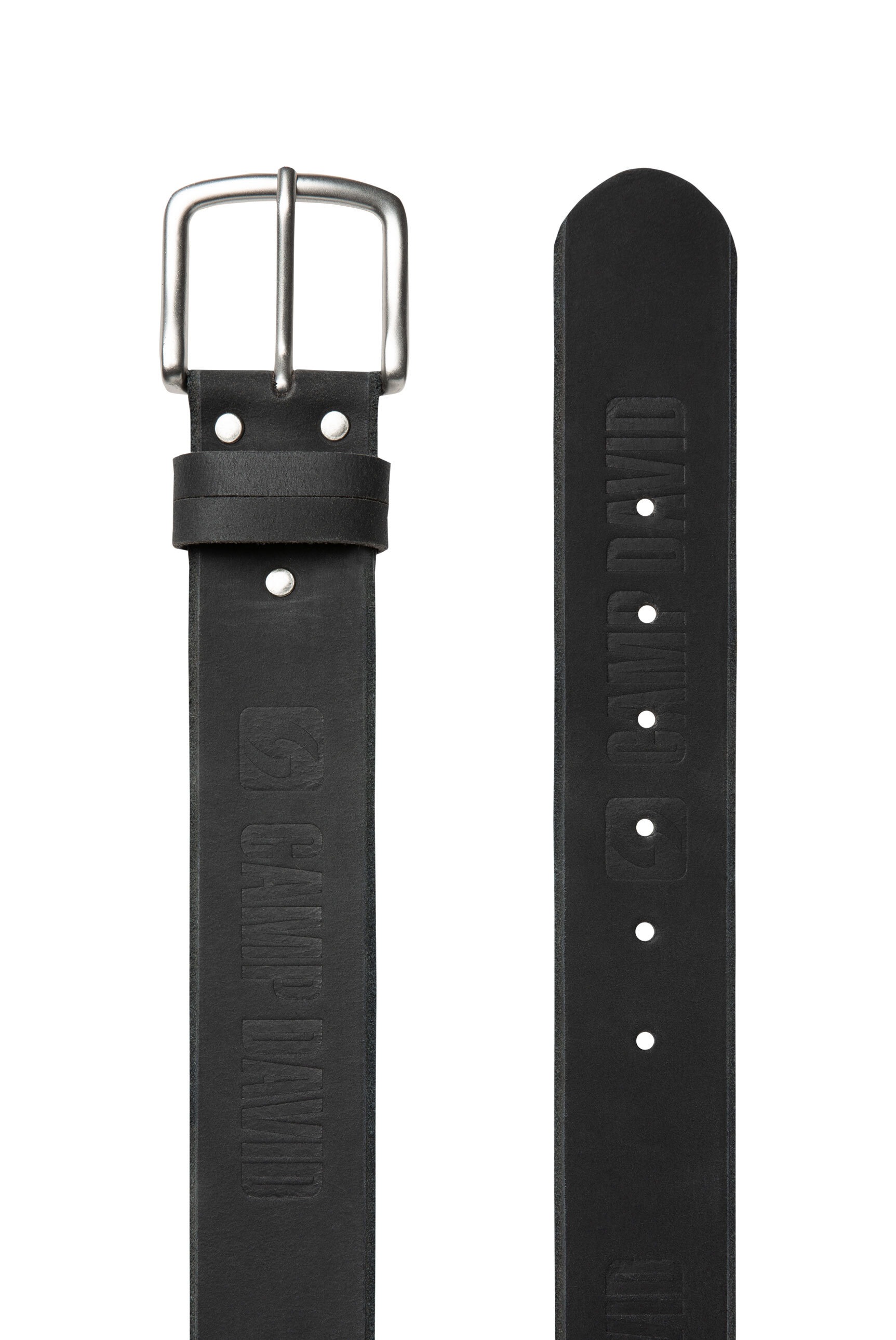 Ledergürtel CAMP DAVID, Herren, Gr. 95, schwarz, Leder, unifarben, Gürtel Ledergürtel, mit allergikerfreundlicher Dornschließe 3