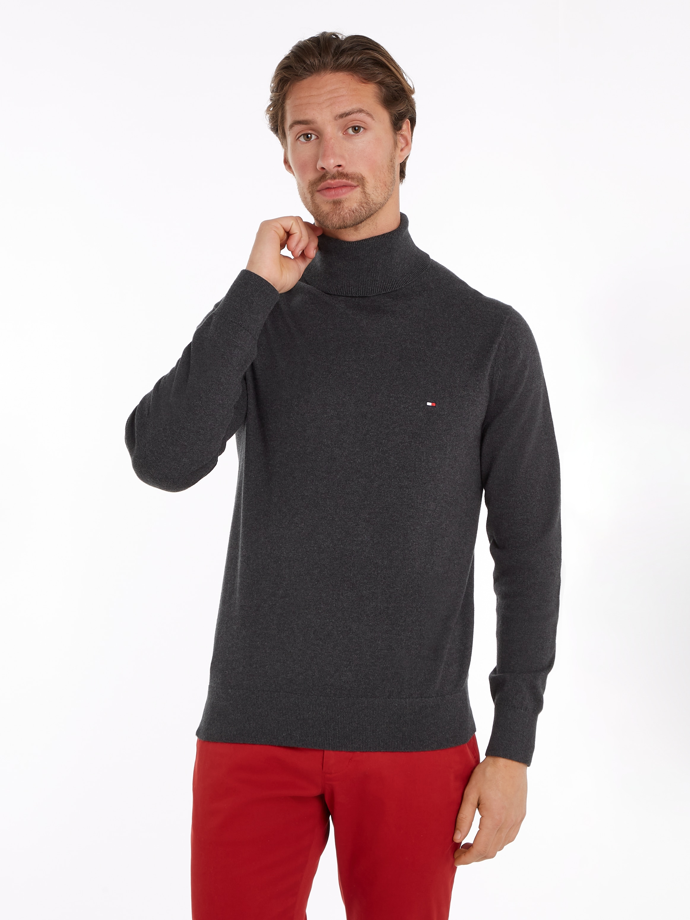 Tommy Hilfiger Rollkragenpullover "PIMA ORG CTN CASHMERE ROLL NECK" günstig online kaufen