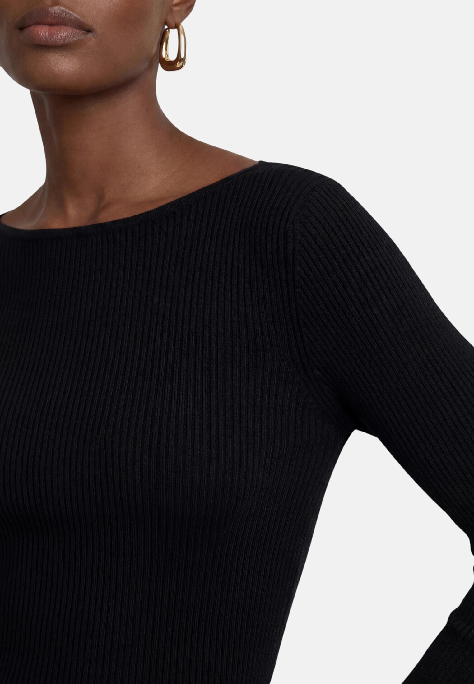 Zero Strickpullover »Damen mit Rüschen« 1 tlg. Struktur