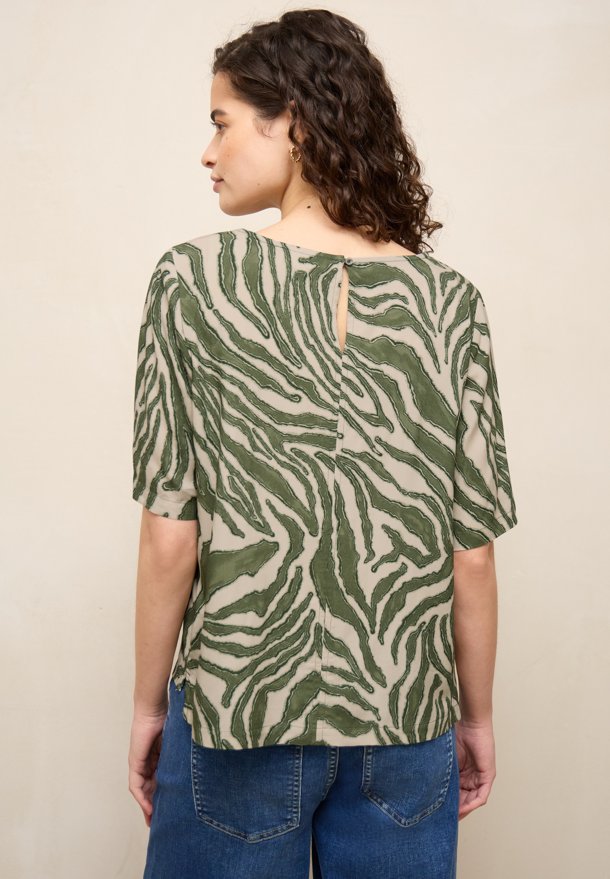 STREET ONE STUDIO Kurzarmbluse aus softer Viskose