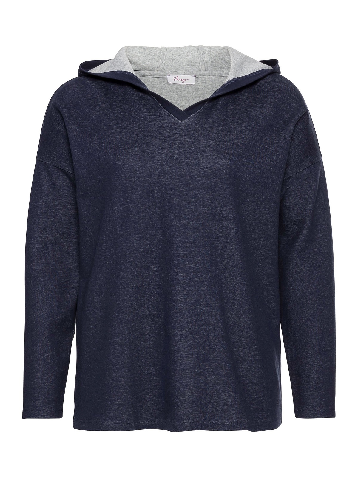 Sheego Kapuzensweatshirt »Große Größen«, mit V-Ausschnitt