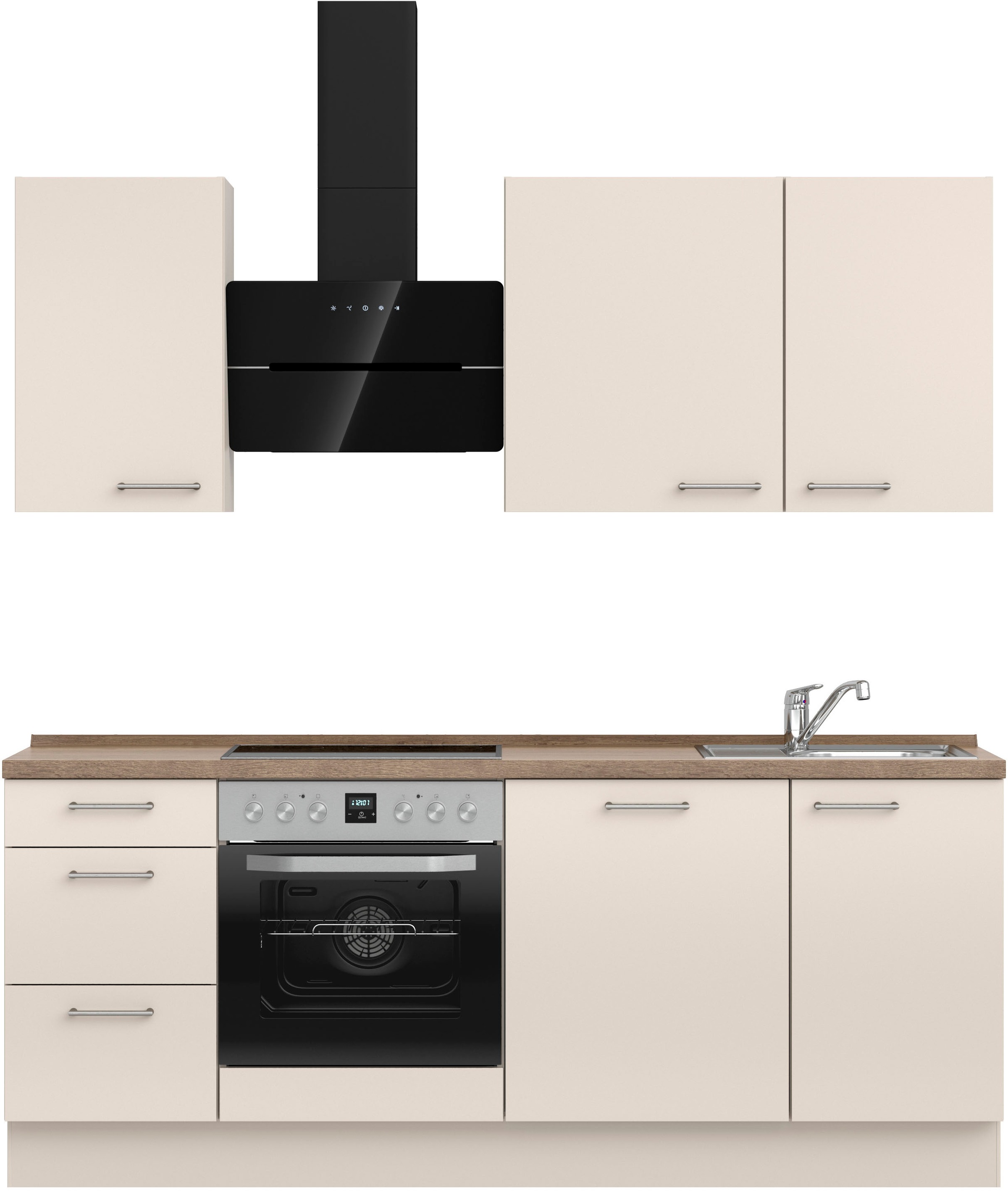 nobilia Küchenzeile ""Laser II", Ausrichtung wählbar, Breite 210 cm" vormon günstig online kaufen