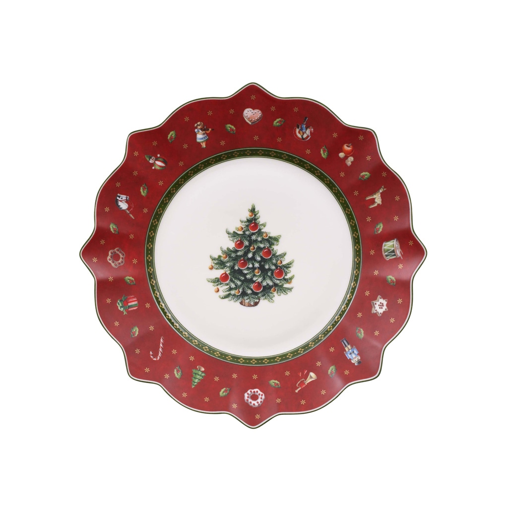 Frühstücksteller VILLEROY & BOCH "Frühstücksteller Toy's Delight ø 24,5 cm rot", rot, L:24,5cm, Speiseteller
