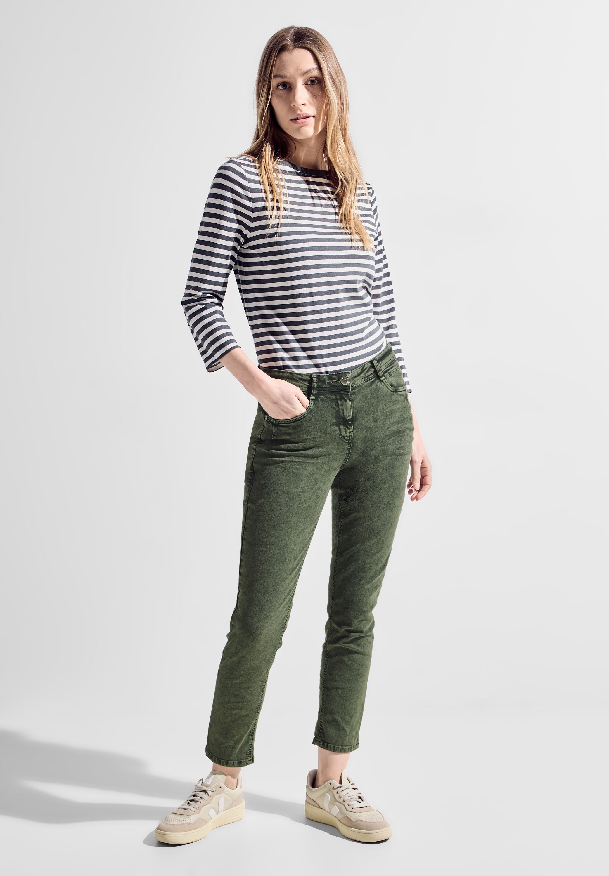 Cecil Gerade Jeans, High Waist