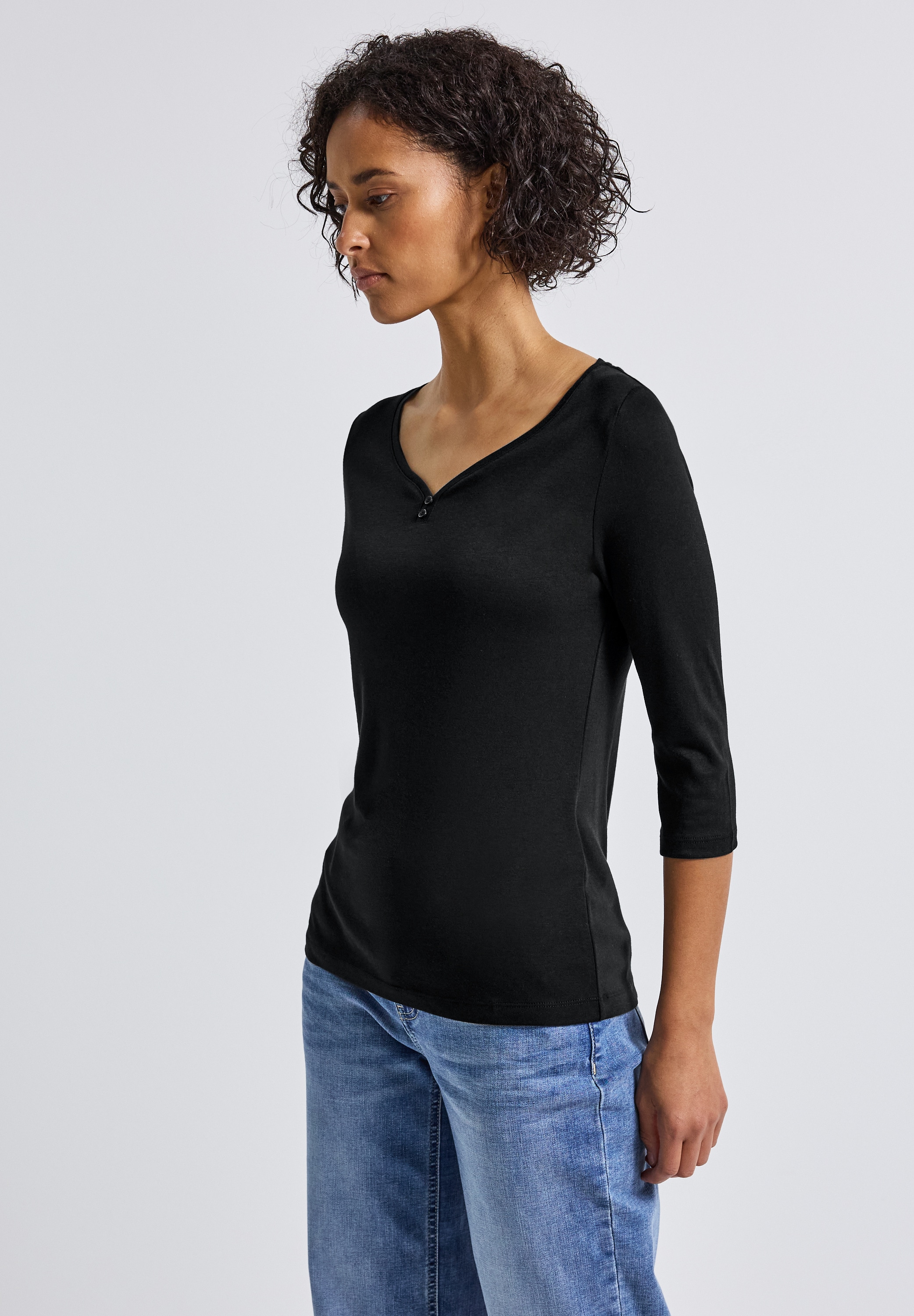 STREET ONE 3/4-Arm-Shirt, im soften Baumwoll-Mix günstig online kaufen