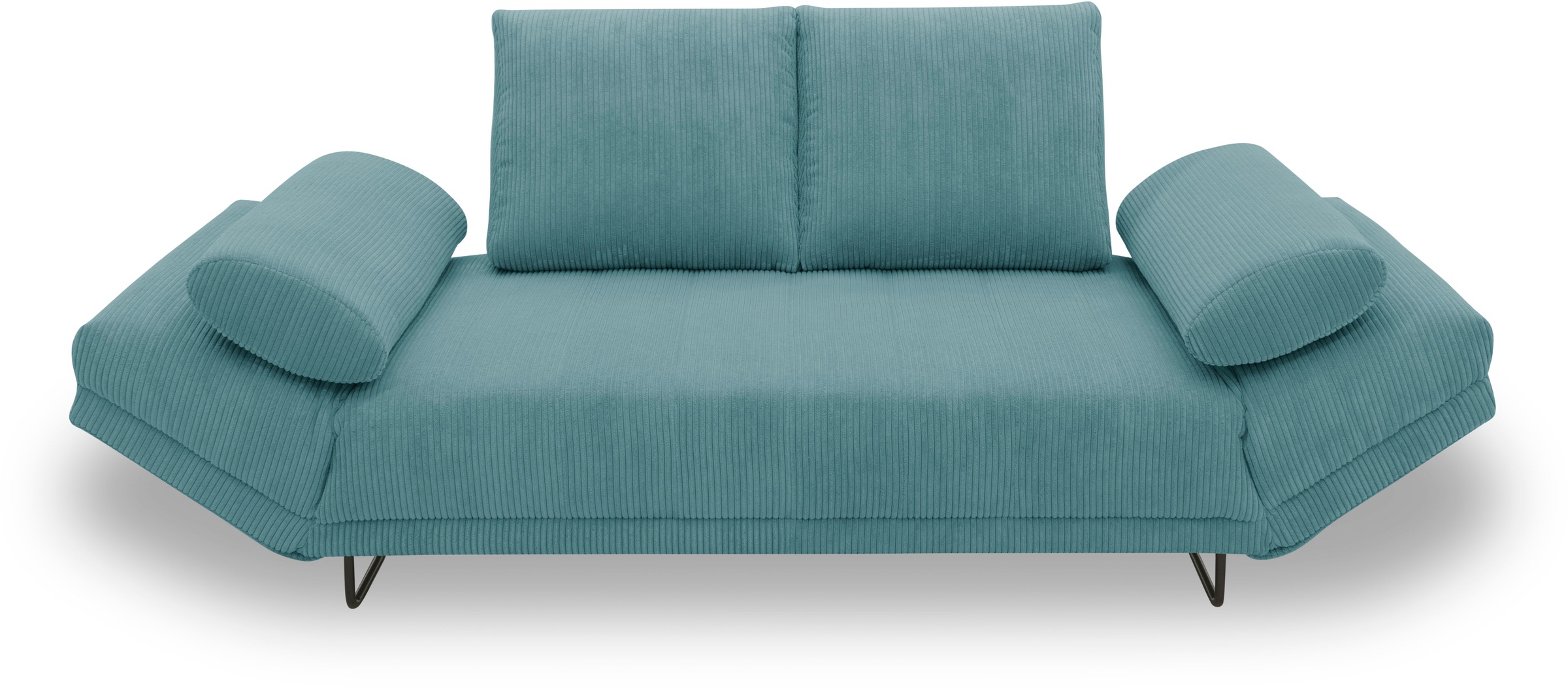 Thumbnail - INOSIGN Schlafsofa "Jadelyn mit klappbaren Armlehnen, Bettsofa mit Federkern, Breite 250cm", Federkern, Cord-Bezug, incl...
