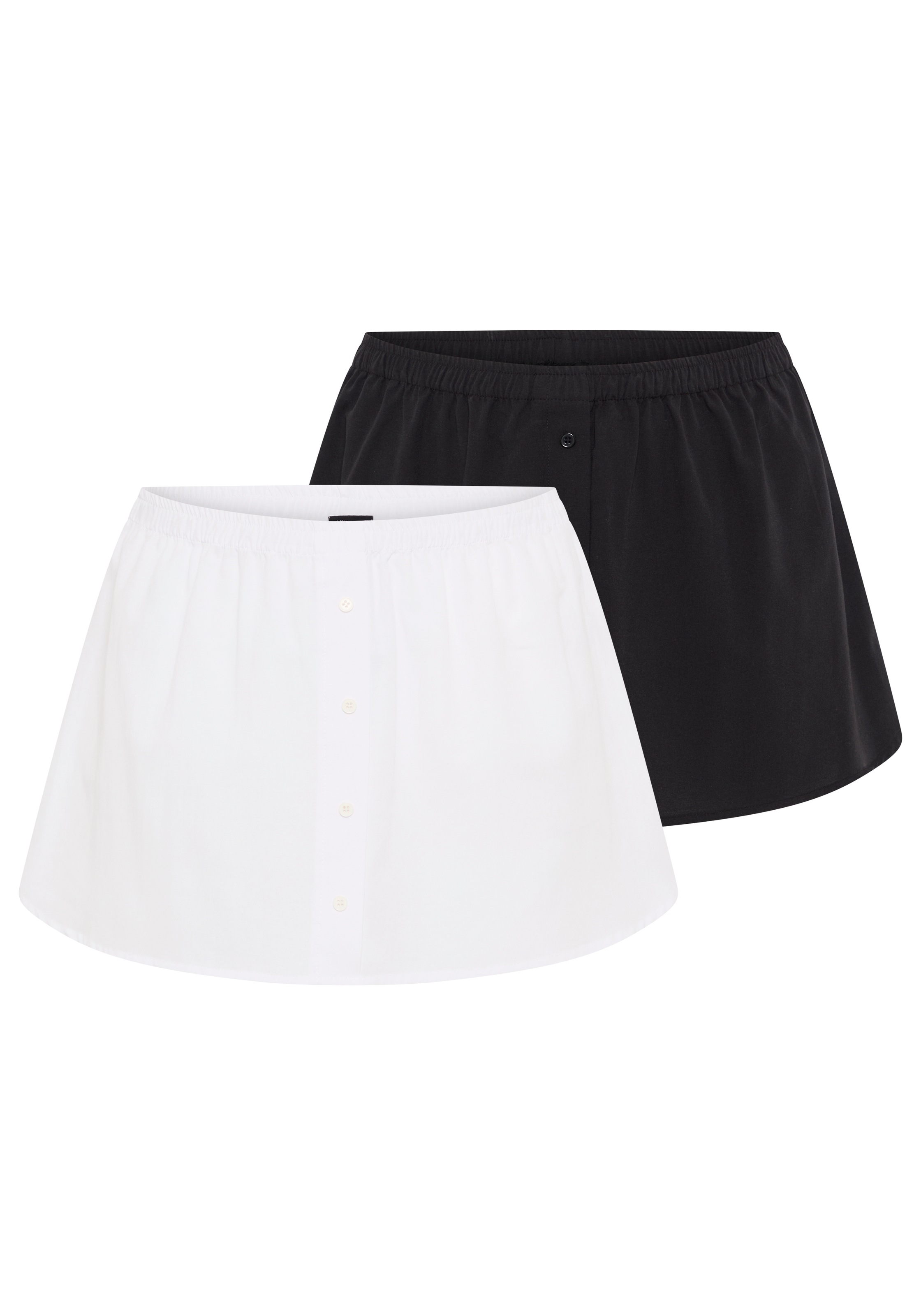 Laura Scott CURVE Longbluse "Blusenverlängerung Große Größen" Packung, 2er-Pack, femininer Stil, aus Baumwolle und Polyester, po-bedeckende Länge