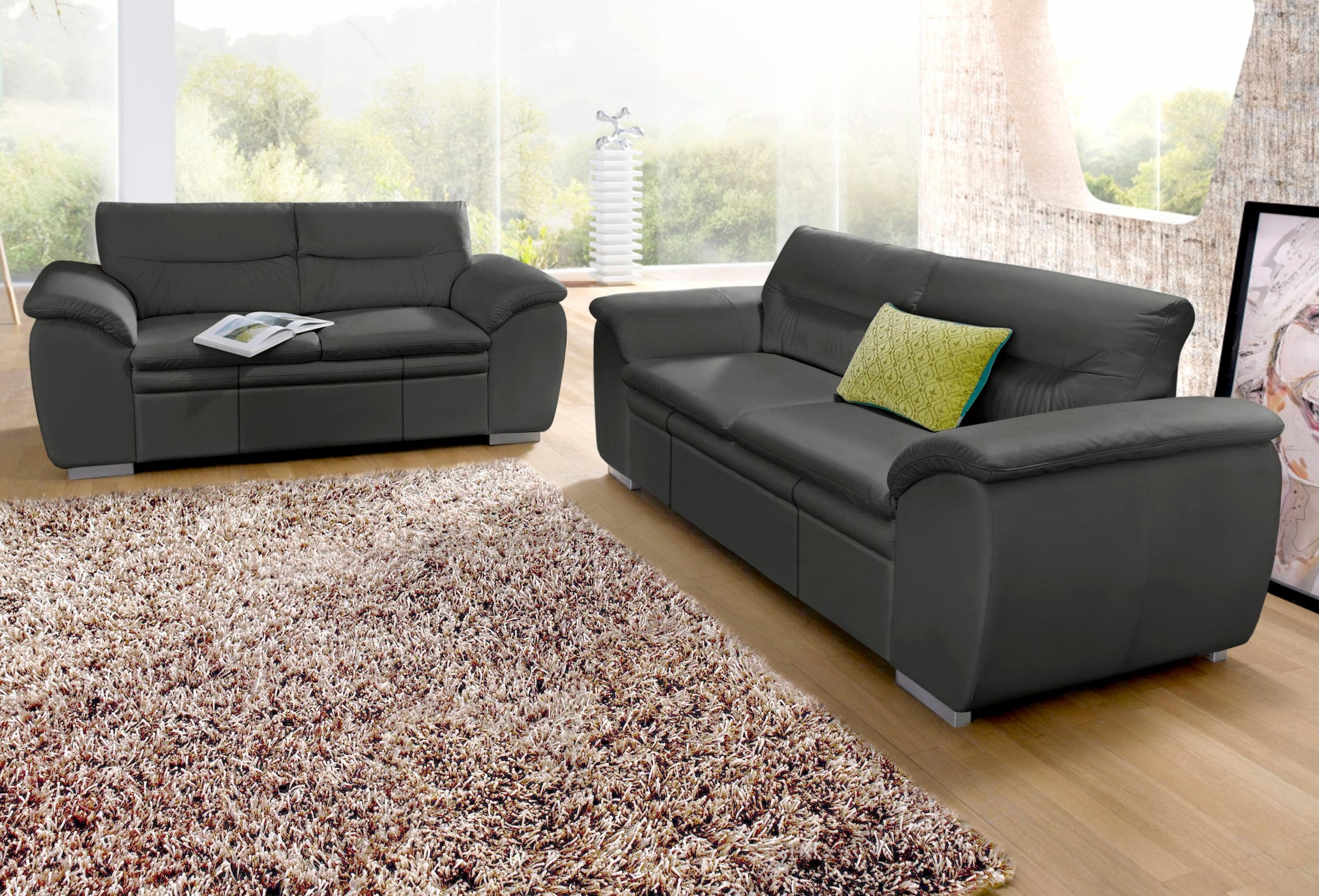 COTTA Polstergarnitur »Leandra«, Set bestehend aus: 2-Sitzer & 2,5-Sitzer