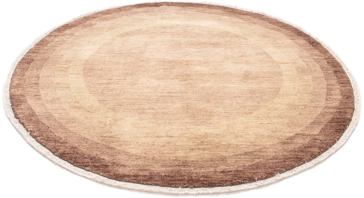 morgenland Orientteppich "Ziegler - Modern rund - 153 x 151 cm - braun", rund, 6 mm Höhe, Wohnzimmer, Handgeknüpft, Einz