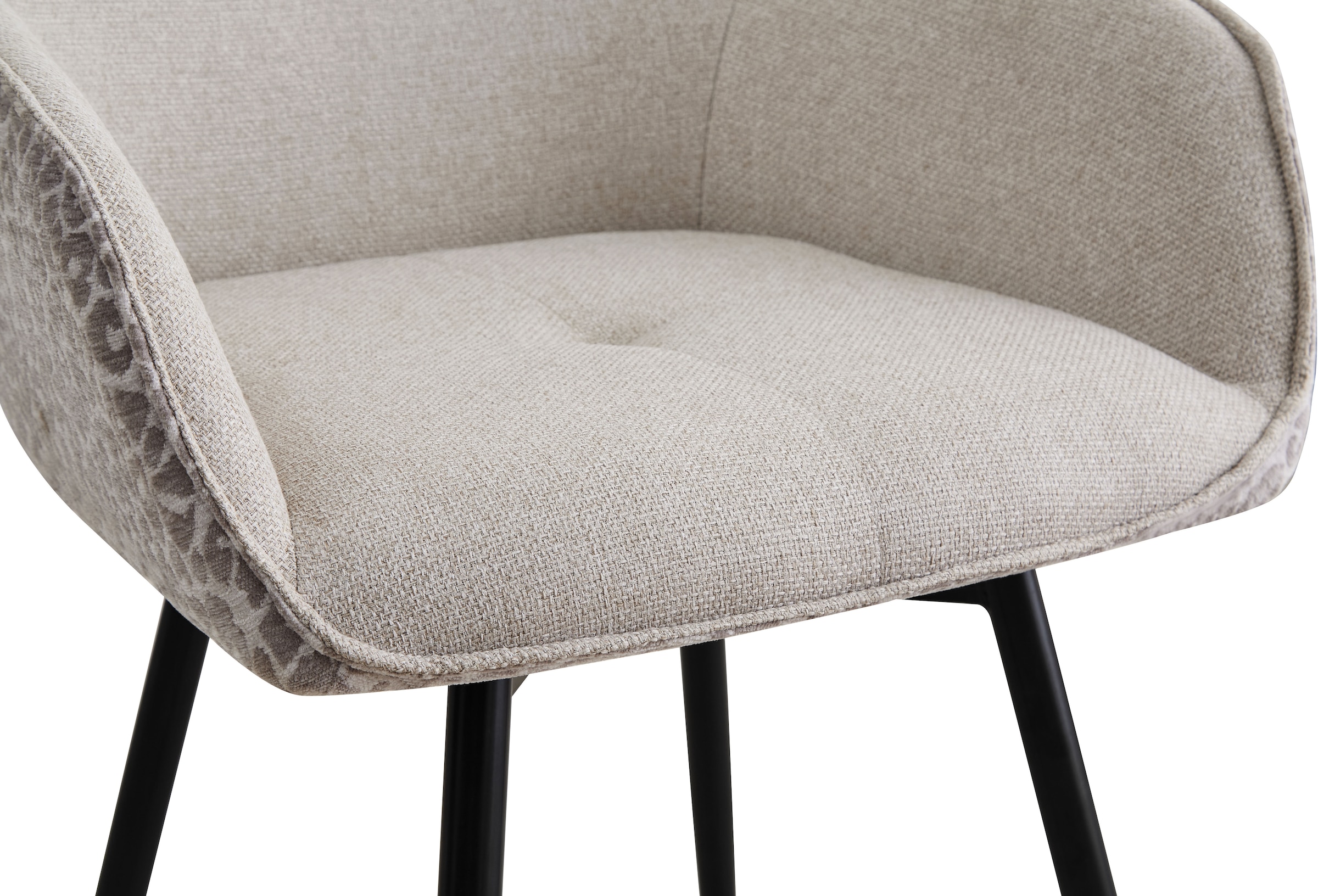 OTTO home Esszimmerstuhl »Lincoln« (Set) 2 Stk.moderner Stuhl mit Leopardenlook, Webstoff und 360°-Drehfunktion