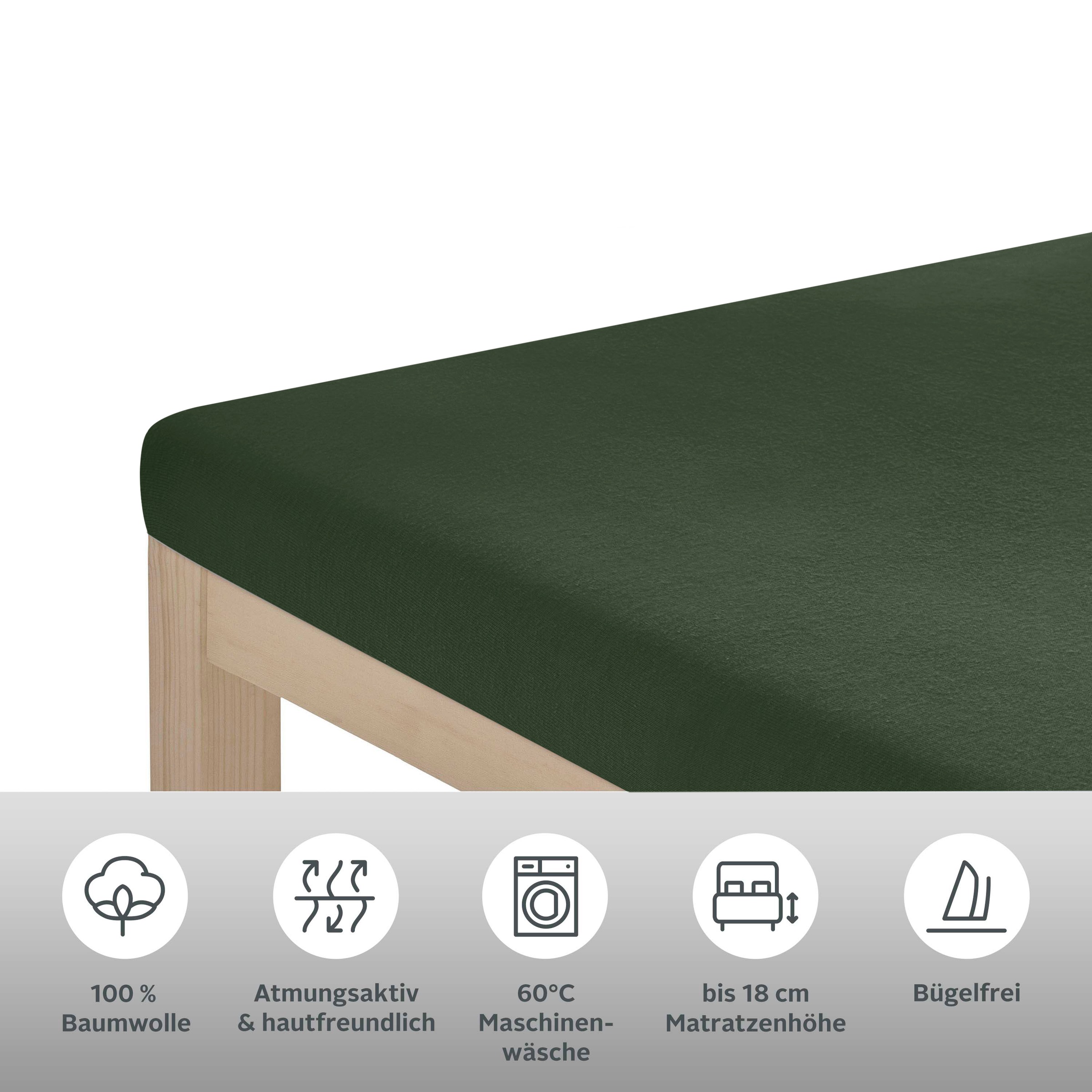 OTTO home Spannbettlaken "Physalis Topper Basic, in Gr. 90x200, 140x200 ode günstig online kaufen