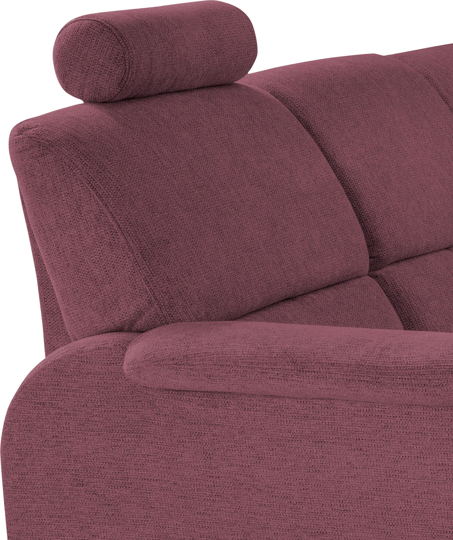 Home affaire Ecksofa »Pisa L-Form, mit Schlaffunktion, Stauraum, 2x höhenverstellbare«, Kopfstützen und Relaxfunktion im Eckelement