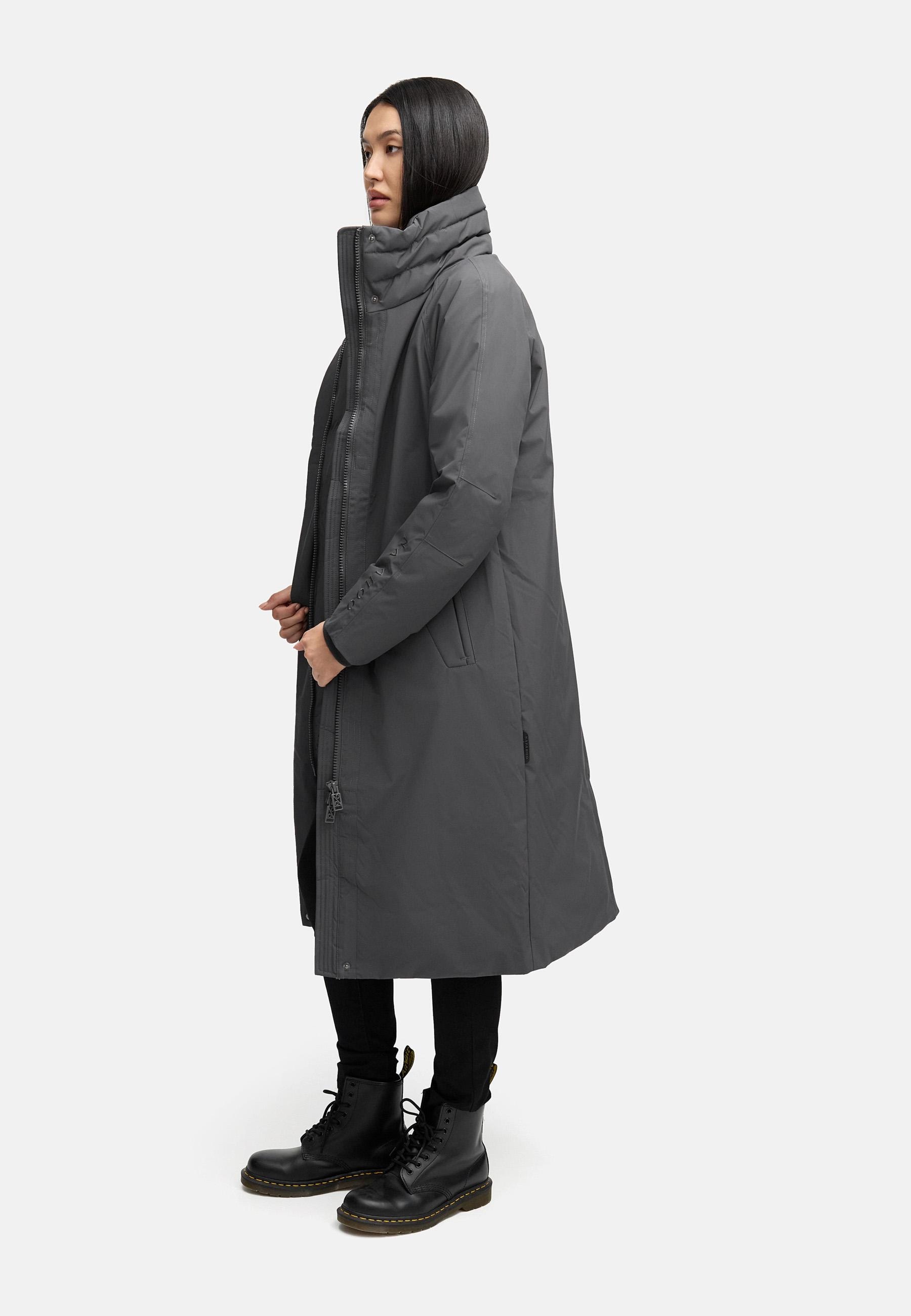 Navahoo Wintermantel »Traumblüte 14«, Warmer Parka mit Stehkragen