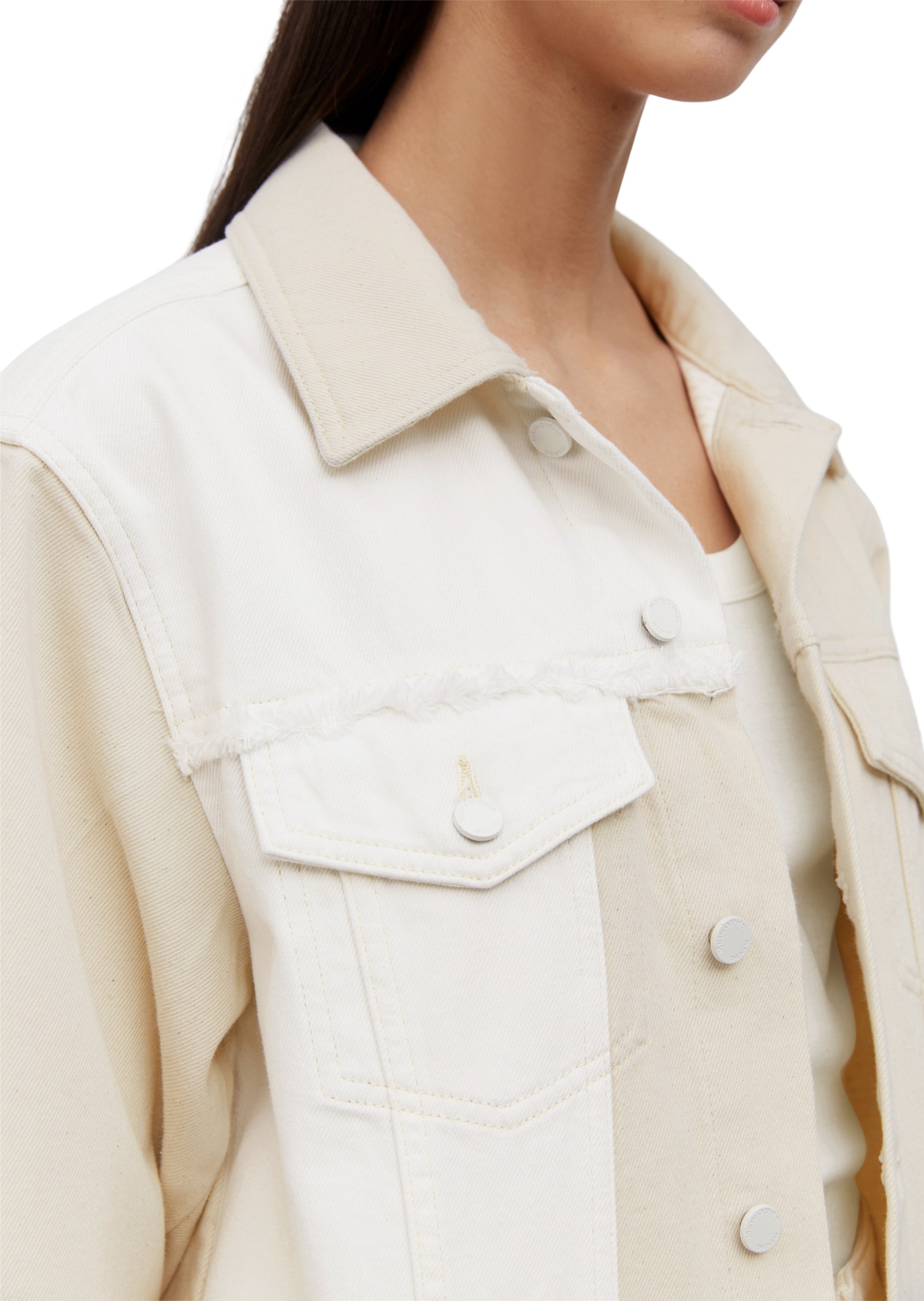 Marc O'Polo DENIM Jeansjacke »in Patchwork-Optik«, ohne Kapuze