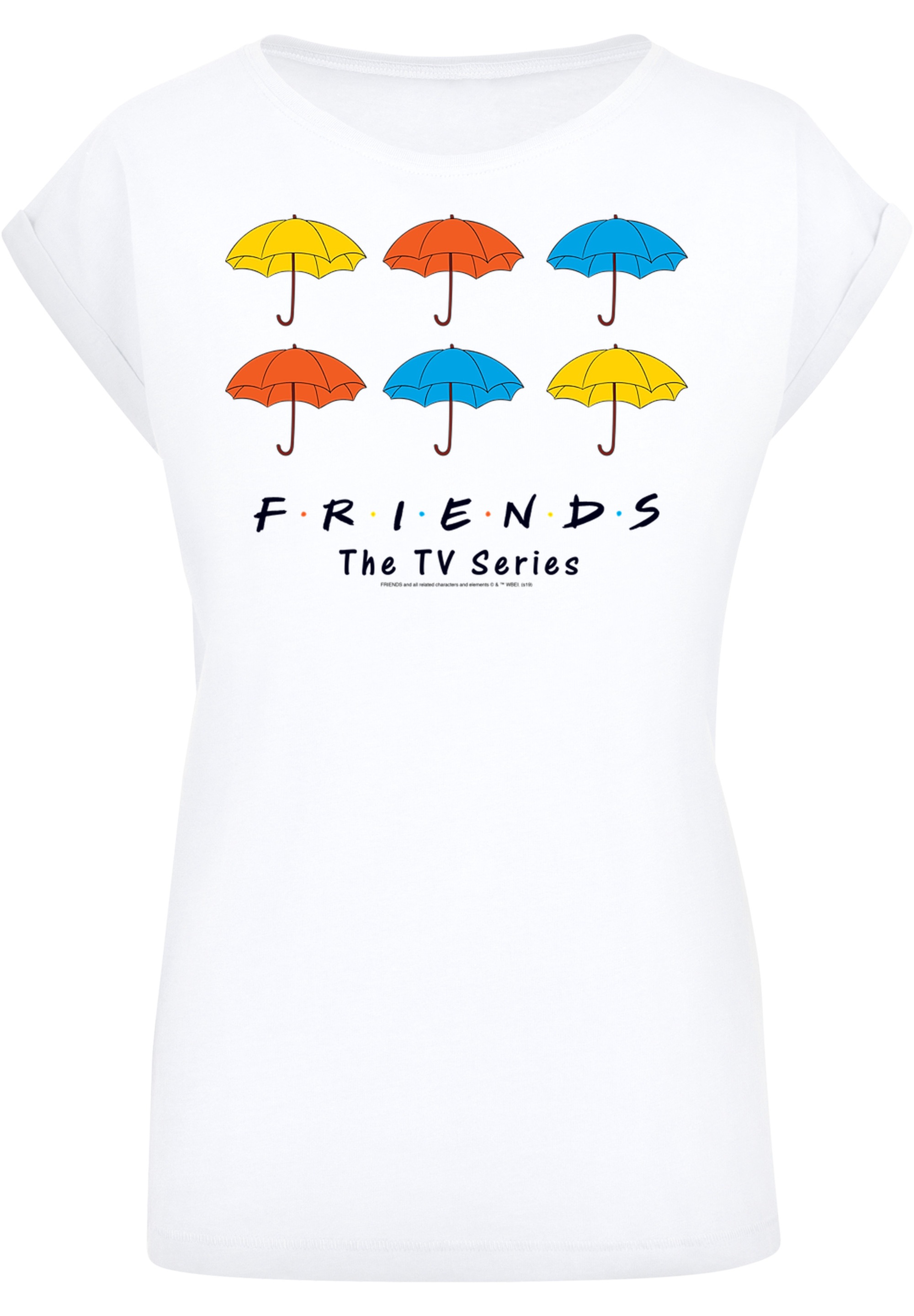 F4NT4STIC T-Shirt »FRIENDS Bunte Regenschirme«, Damen,Premium Merch,Regular-Fit,Kurze Ärmel,Bedruckt