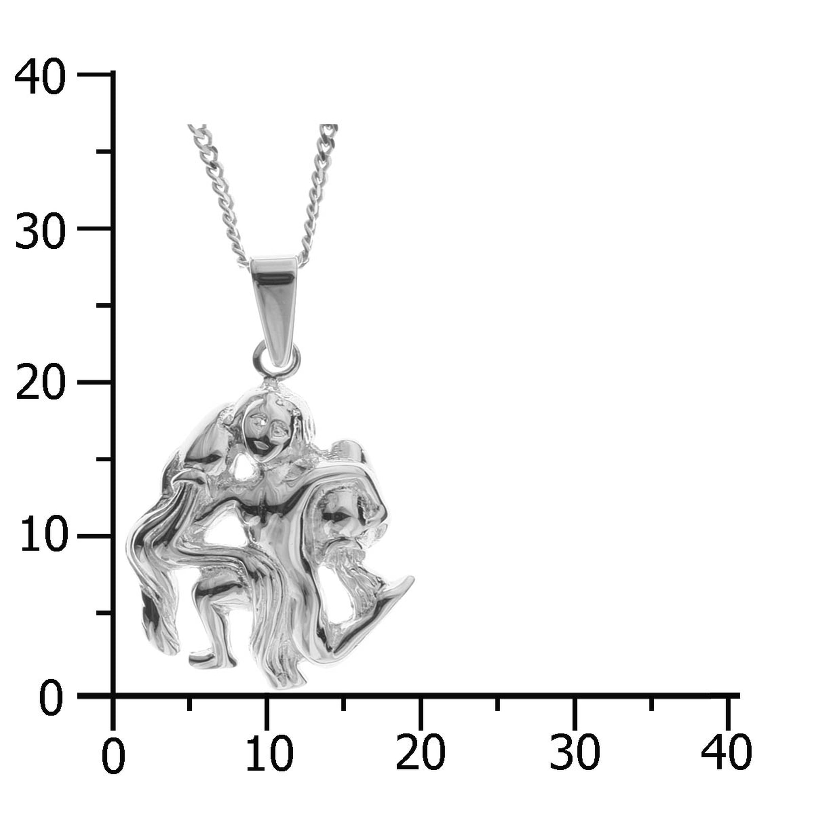 OSTSEE-SCHMUCK Kette mit Anhänger »- Tierkreiszeichen Wassermann - Silber 925/000 -,«