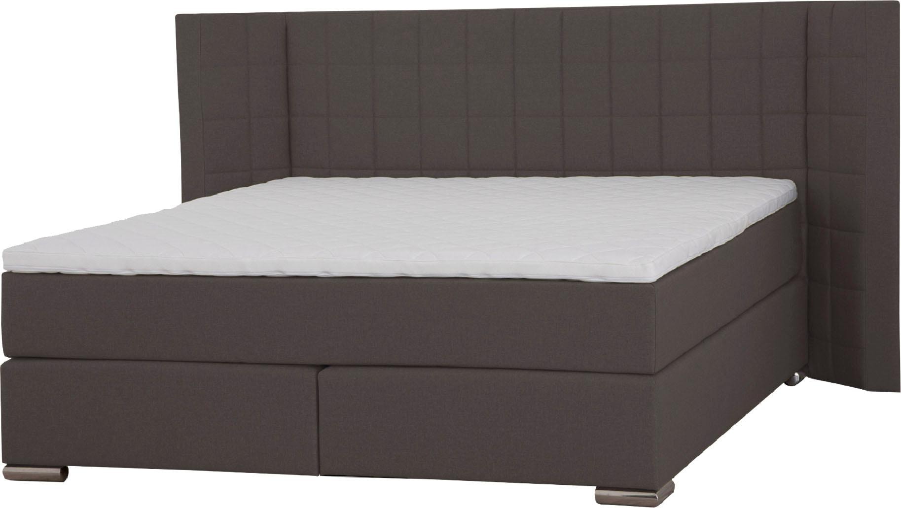 Home affaire Boxspringbett "Piazza" mit Steppung und Kopfteil mit seitliche günstig online kaufen