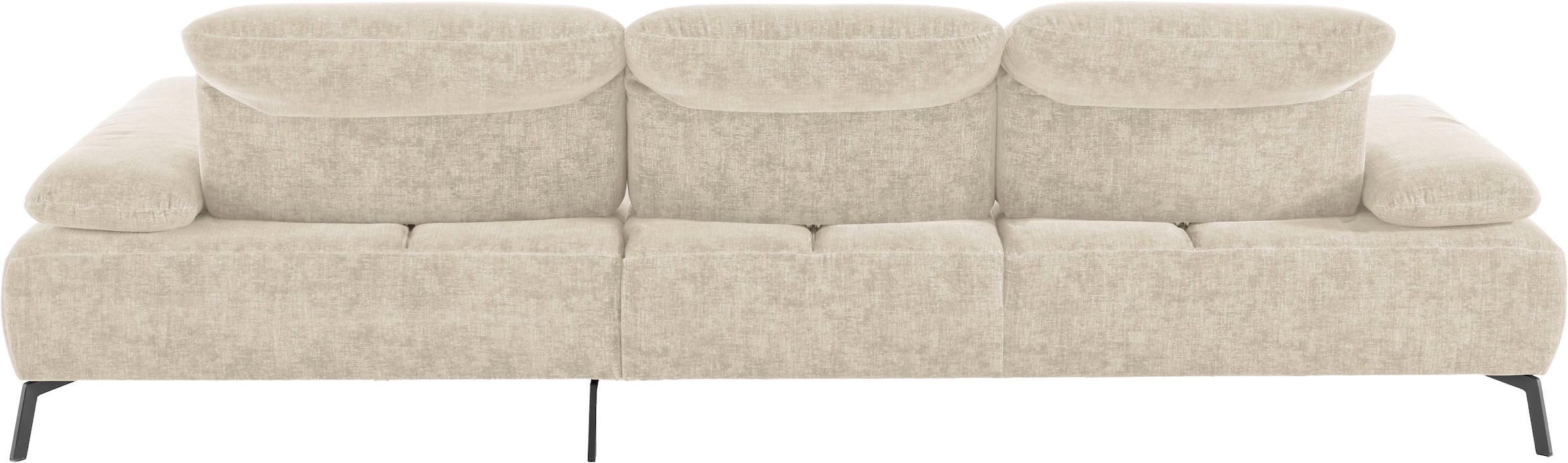 Home affaire Ecksofa »Liora, L-Form mit verstellbarem Kopfteil, Breite 291 cm« klappbare Armlehne, Tonnentaschenfederkern&saugroboterfreundliche Höhe