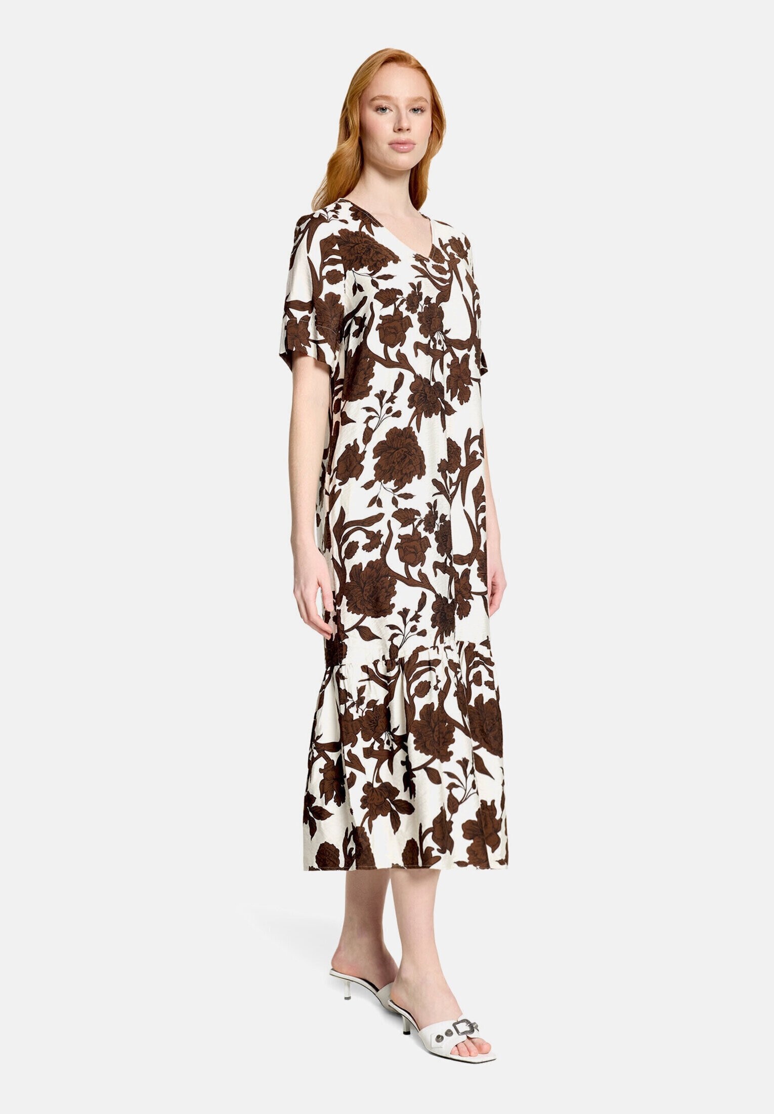Cartoon Midikleid "Damen mit Volant" Ohne Tasche