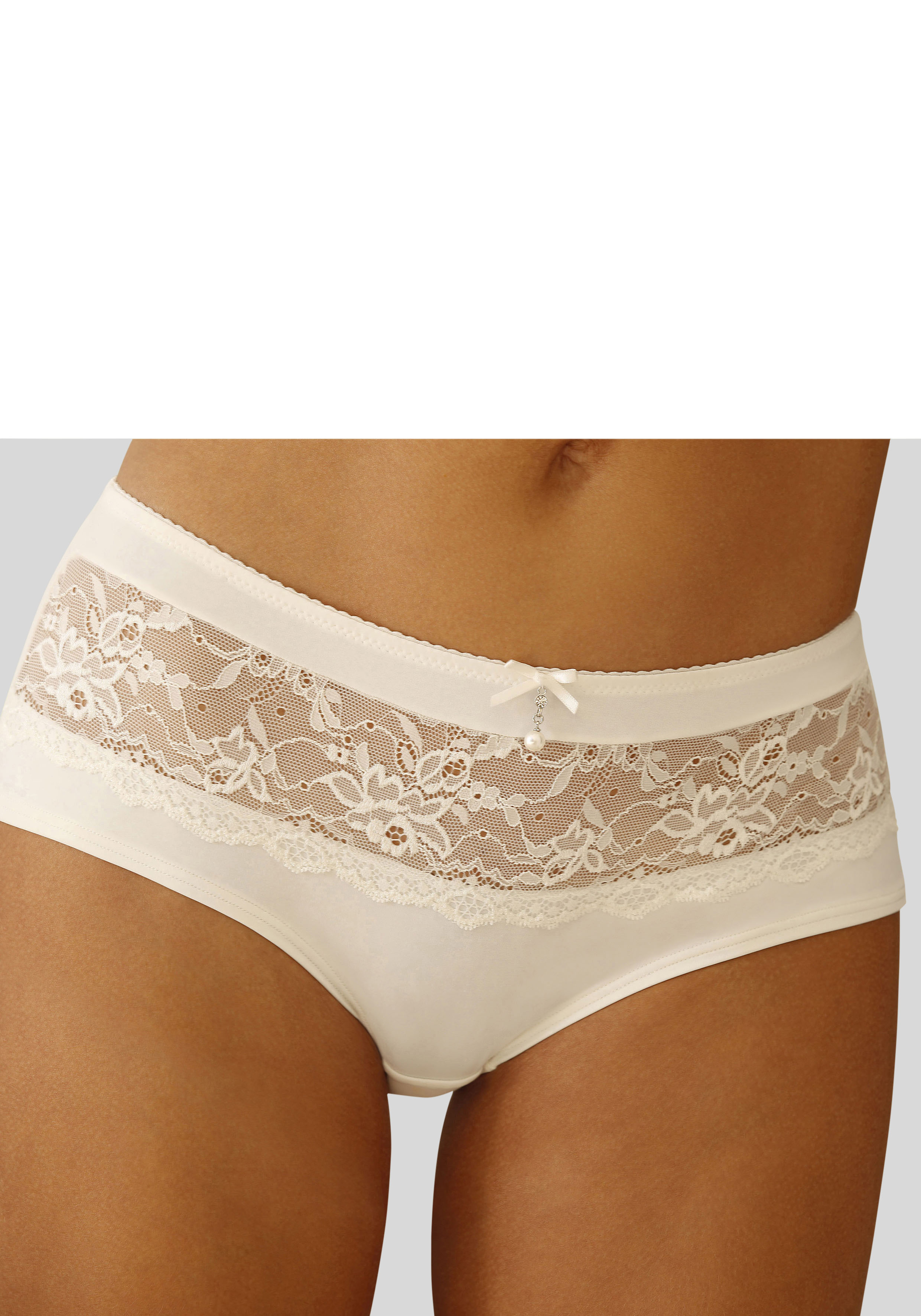 LASCANA Panty "Nina" mit transparenter Spitze vorne, als Dessous-Set kombinierbar
