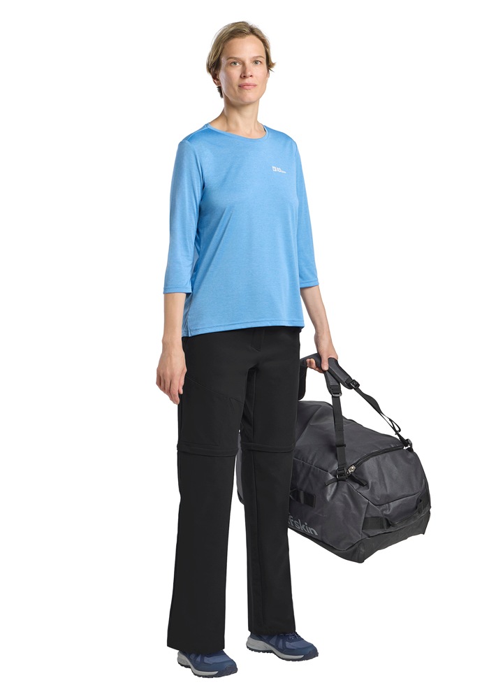Zip-off-Hose JACK WOLFSKIN "PICO TRAIL ZIP OFF PANTS W", Damen, Gr. 36, schwarz, Obermaterial: 100% POLYESTER. Futter: 100% POLYESTER, Hosen 6