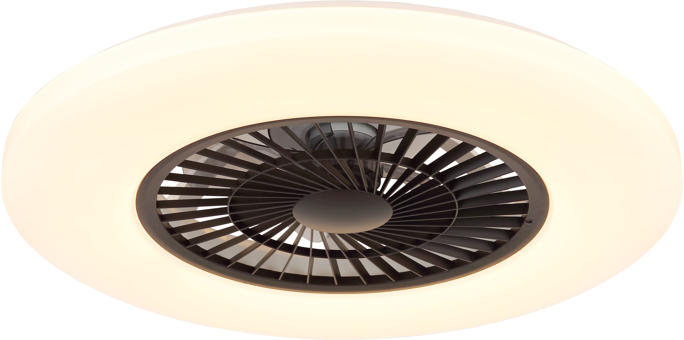 GLOBO LIGHTING Deckenleuchte »ALVA«, Leuchtmittel LED-Modul | LED fest integriert, Ventilator/ Büro / Wohnbereich / Schlafzimmer / weiß / Flügel innen