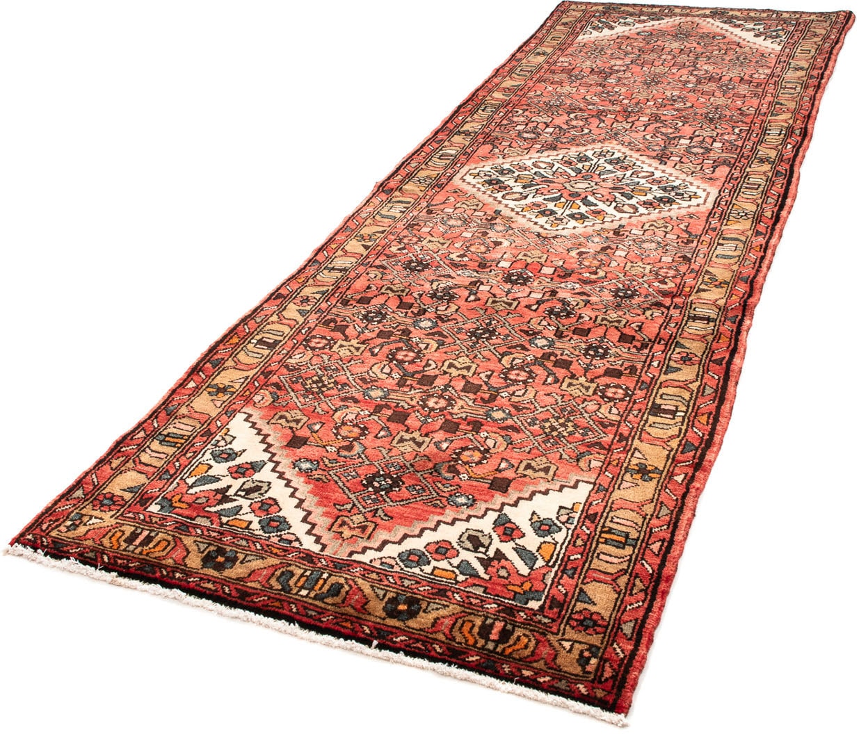 morgenland Orientteppich "Perser - Nomadic - 308 x 104 cm - rot", rechteckig, 10 mm Höhe, Wohnzimmer, Handgeknüpft, Einz