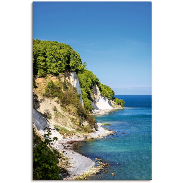 versch. Poster oder kaufen Insel Ostseeküste Rügen«, Wandbild Wandaufkleber als (1 Artland Felsen, BAUR Größen in St.), »Kreidefelsen | Alubild, Leinwandbild,