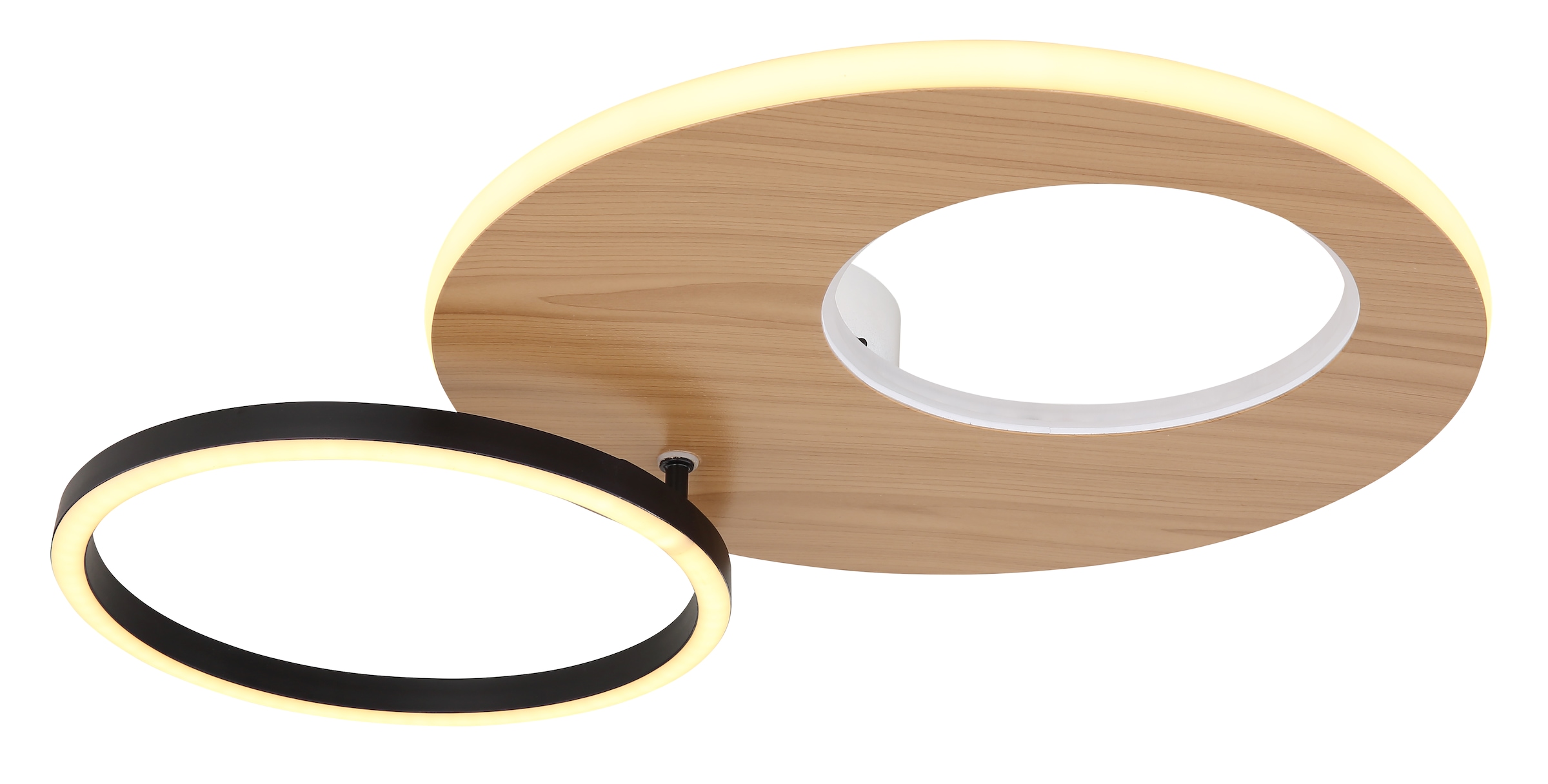 GLOBO LIGHTING LED Deckenleuchte »FORSI«, Leuchtmittel LED-Modul | LED fest integriert, Deckenlampe/Wohnzimmer/Schlafzimmer/modern/Holz
