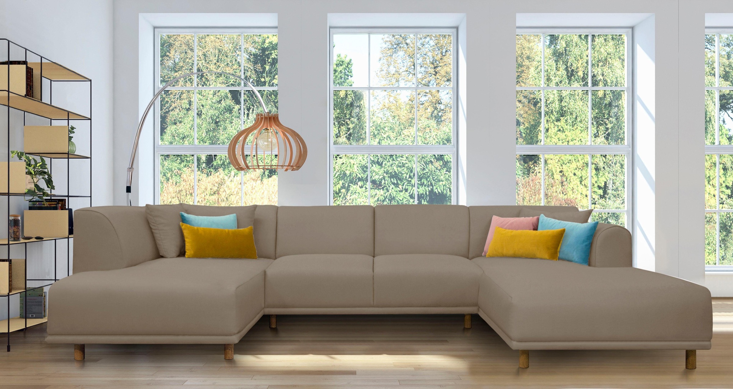 OTTO home Wohnlandschaft "Maroon U-Form" in skandinavischem Design, mit los günstig online kaufen