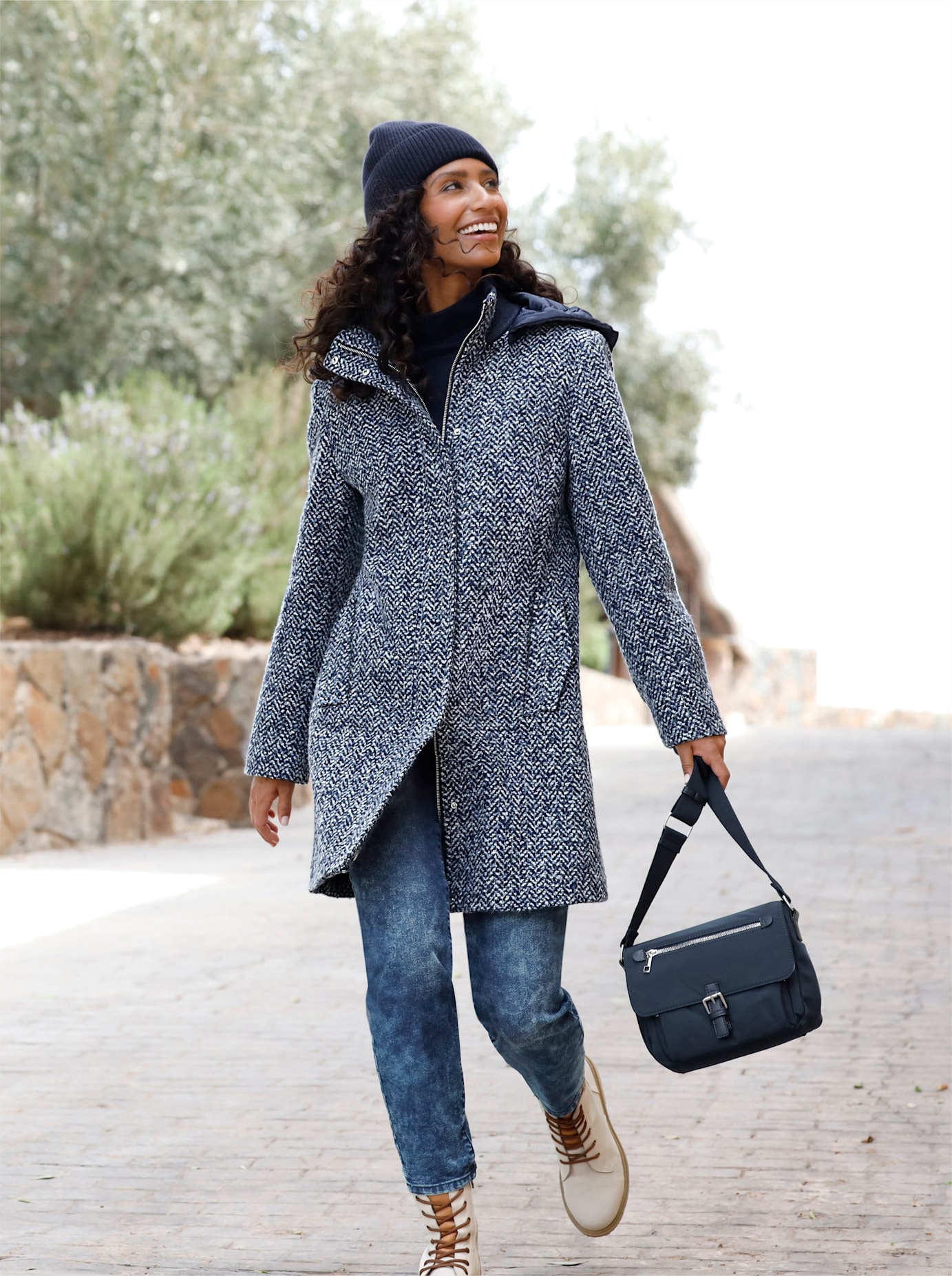heine Langjacke mit Kapuze