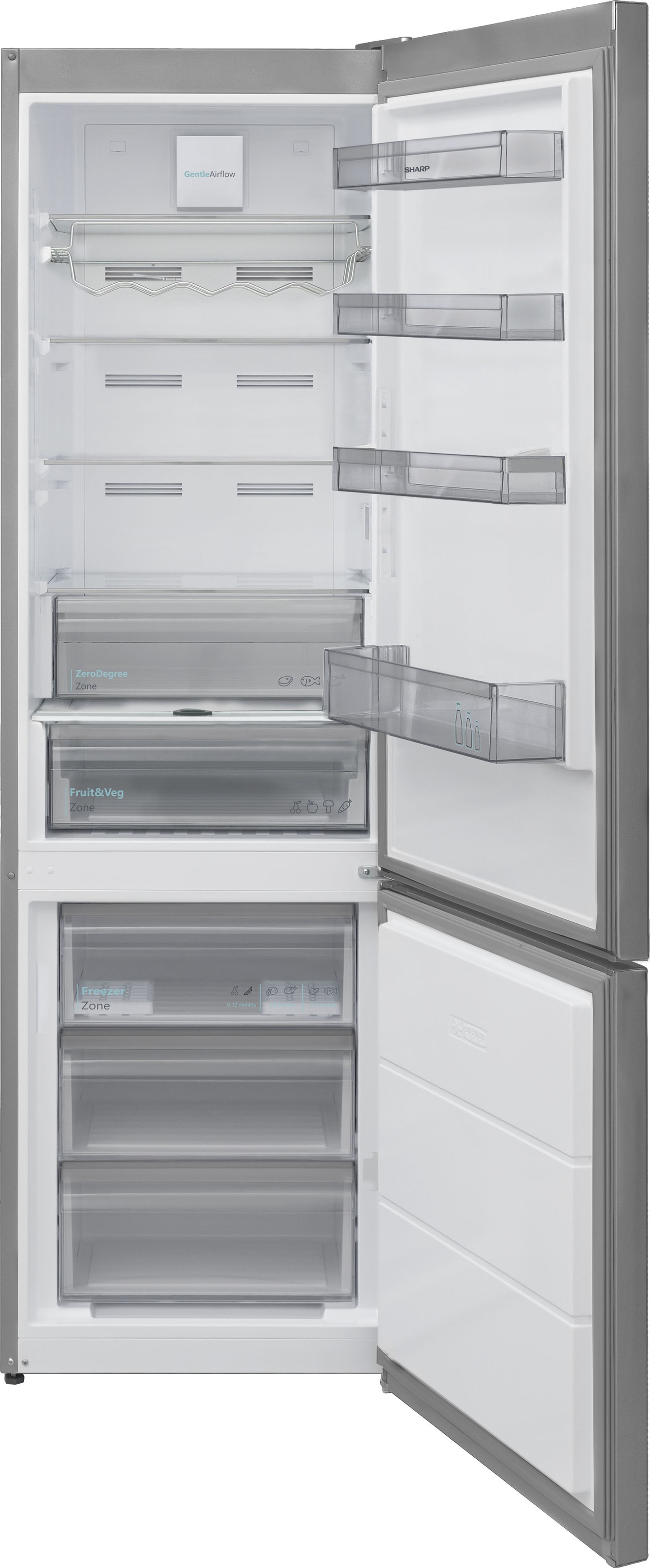 Sharp Kühl-/Gefrierkombination "SJ-NBA32DMXPB-EU" 201 cm hoch 59,5 cm breit günstig online kaufen