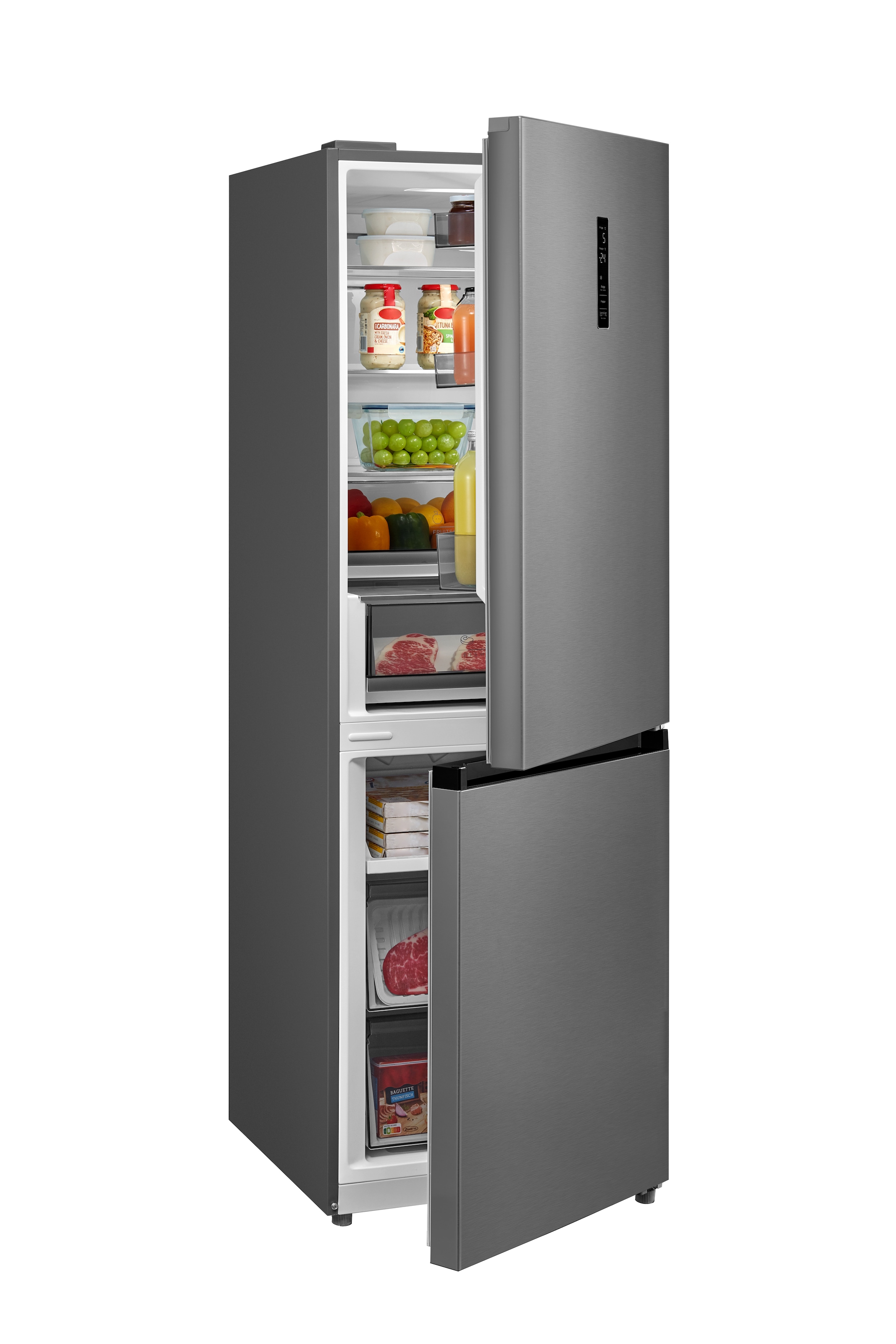 Hanseatic Kühl-/Gefrierkombination "HKGKB18560BNFI" 185 cm hoch 59,5 cm bre günstig online kaufen